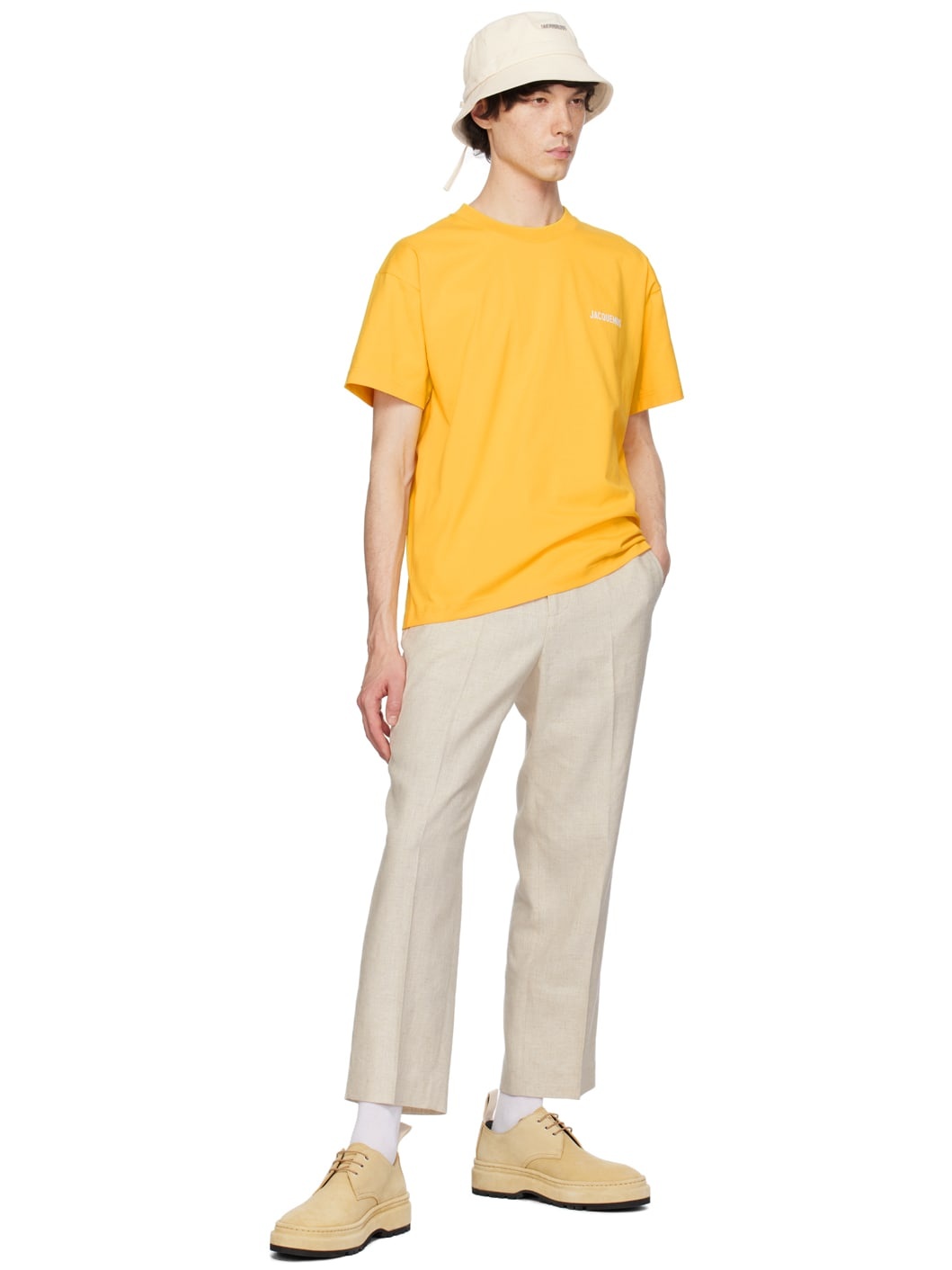 Yellow Les Classiques 'Le T-shirt Jacquemus' T-Shirt - 4