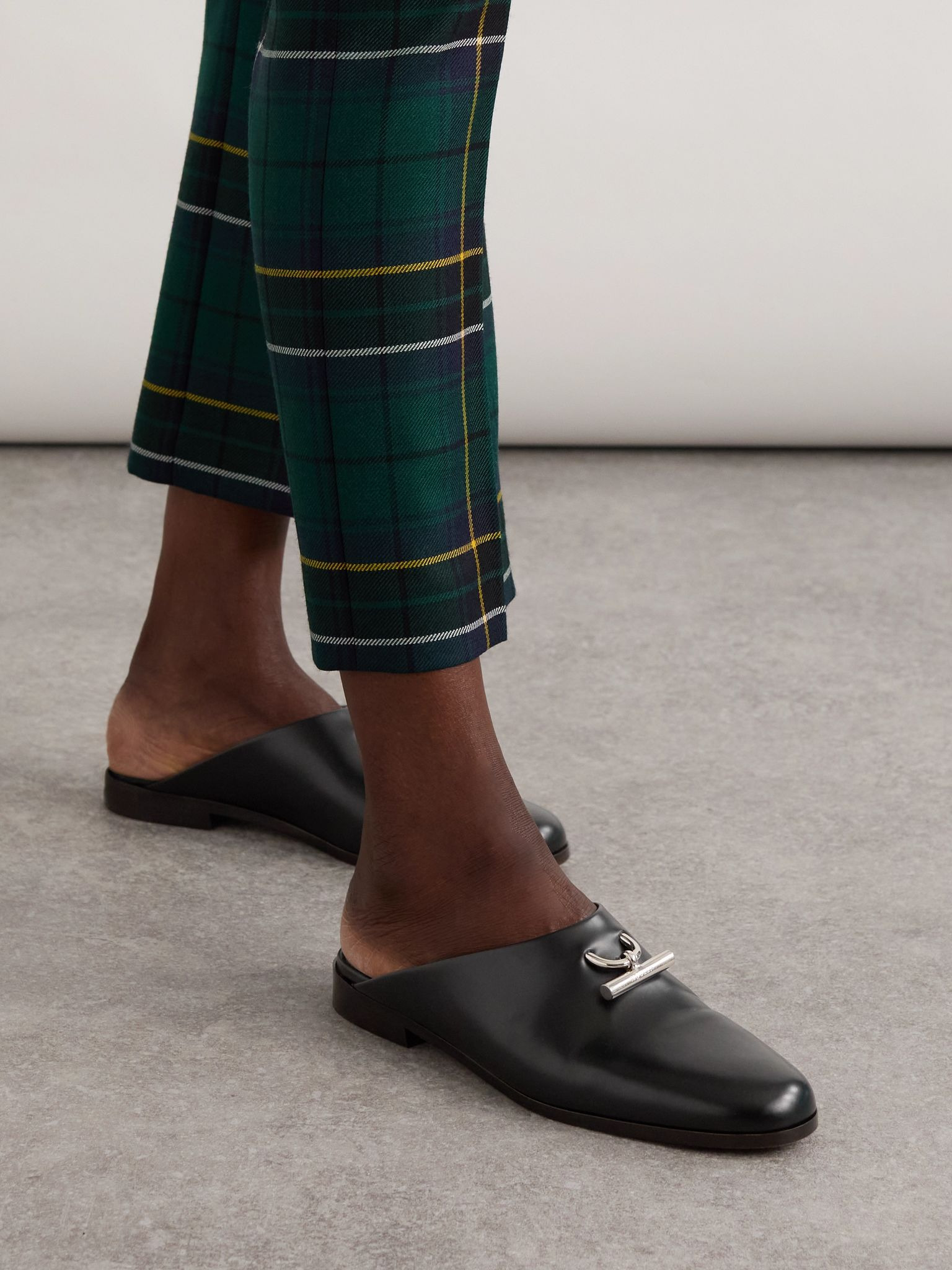 T-Bar leather mules Black - 2