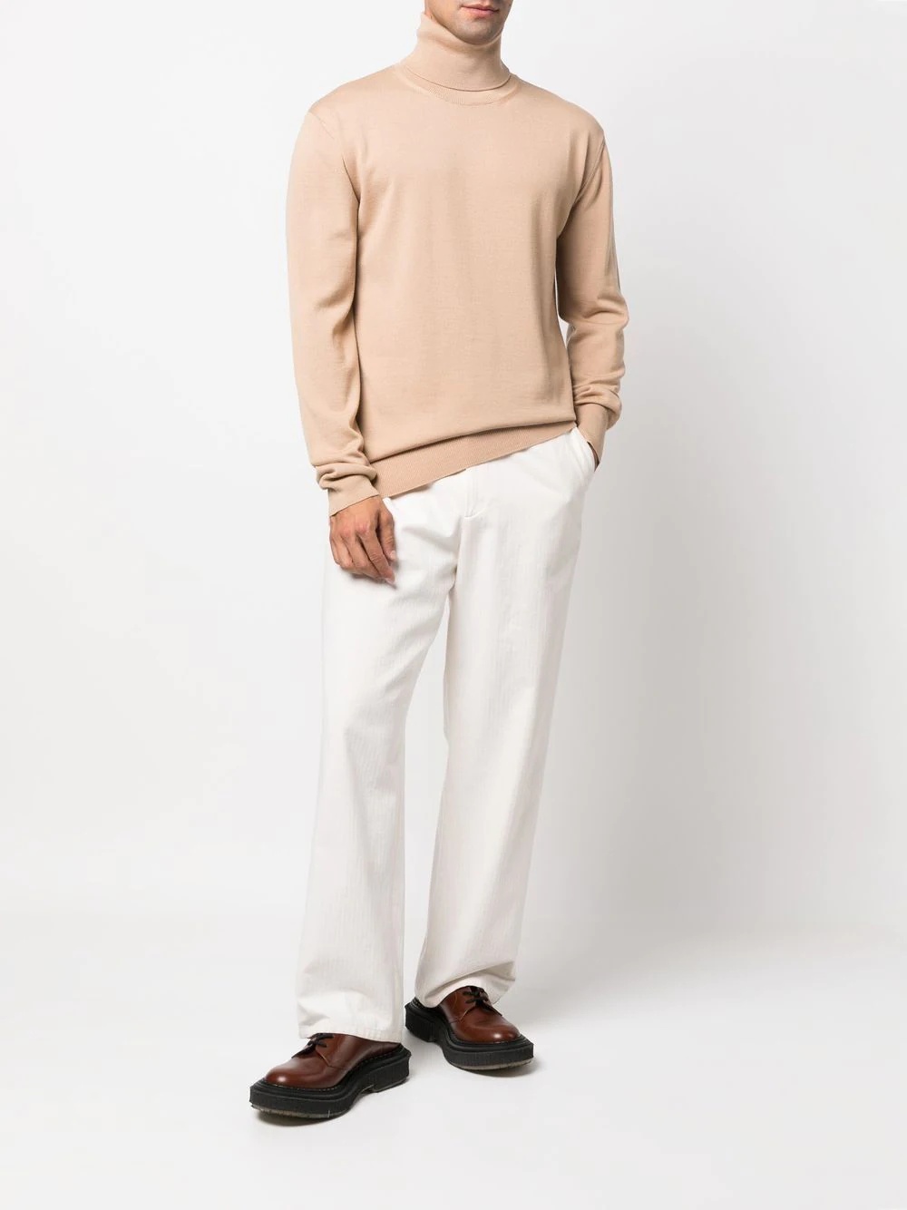 fine-knit roll-neck jumper - 2