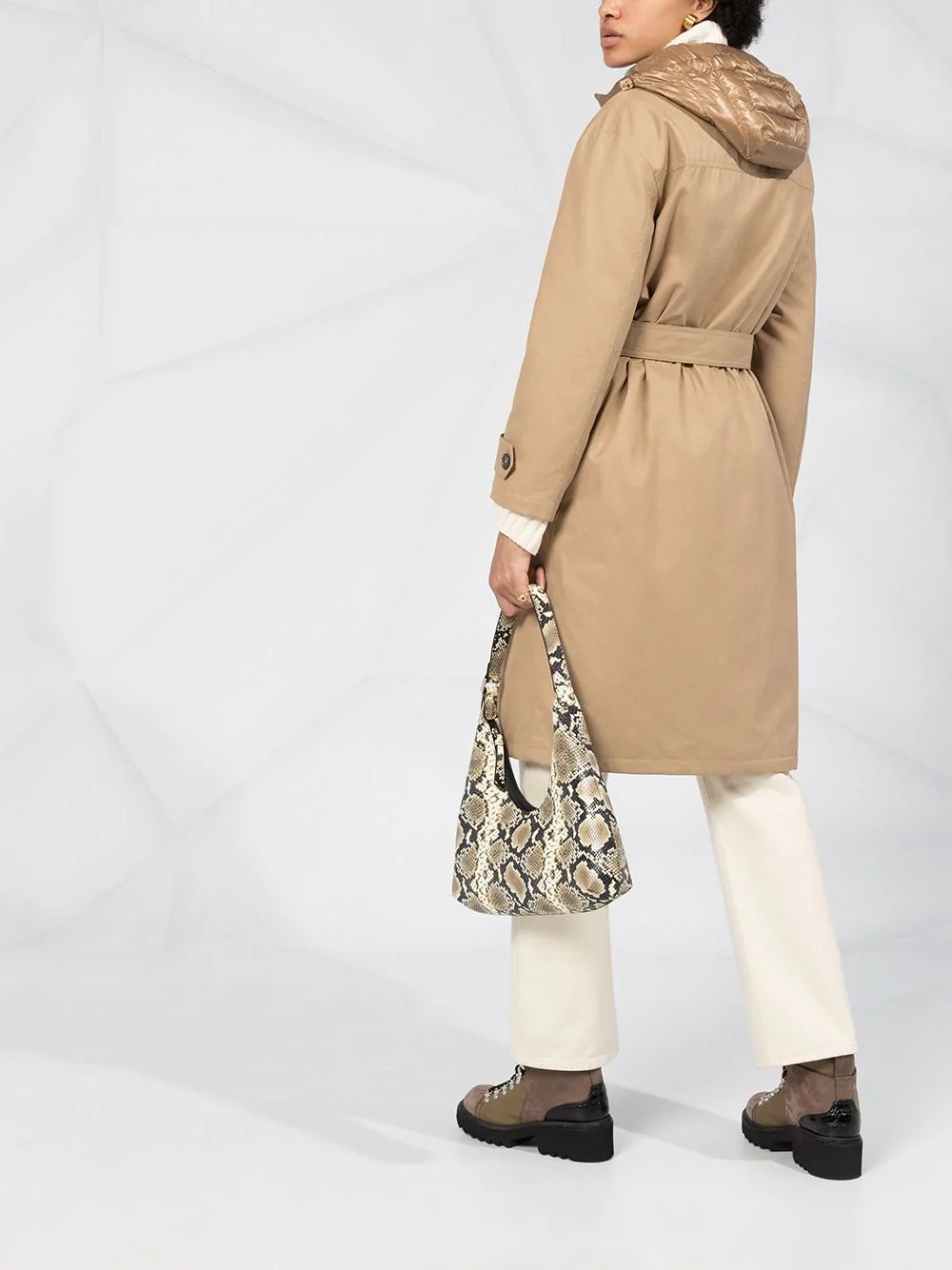 padded interior trench coat - 6