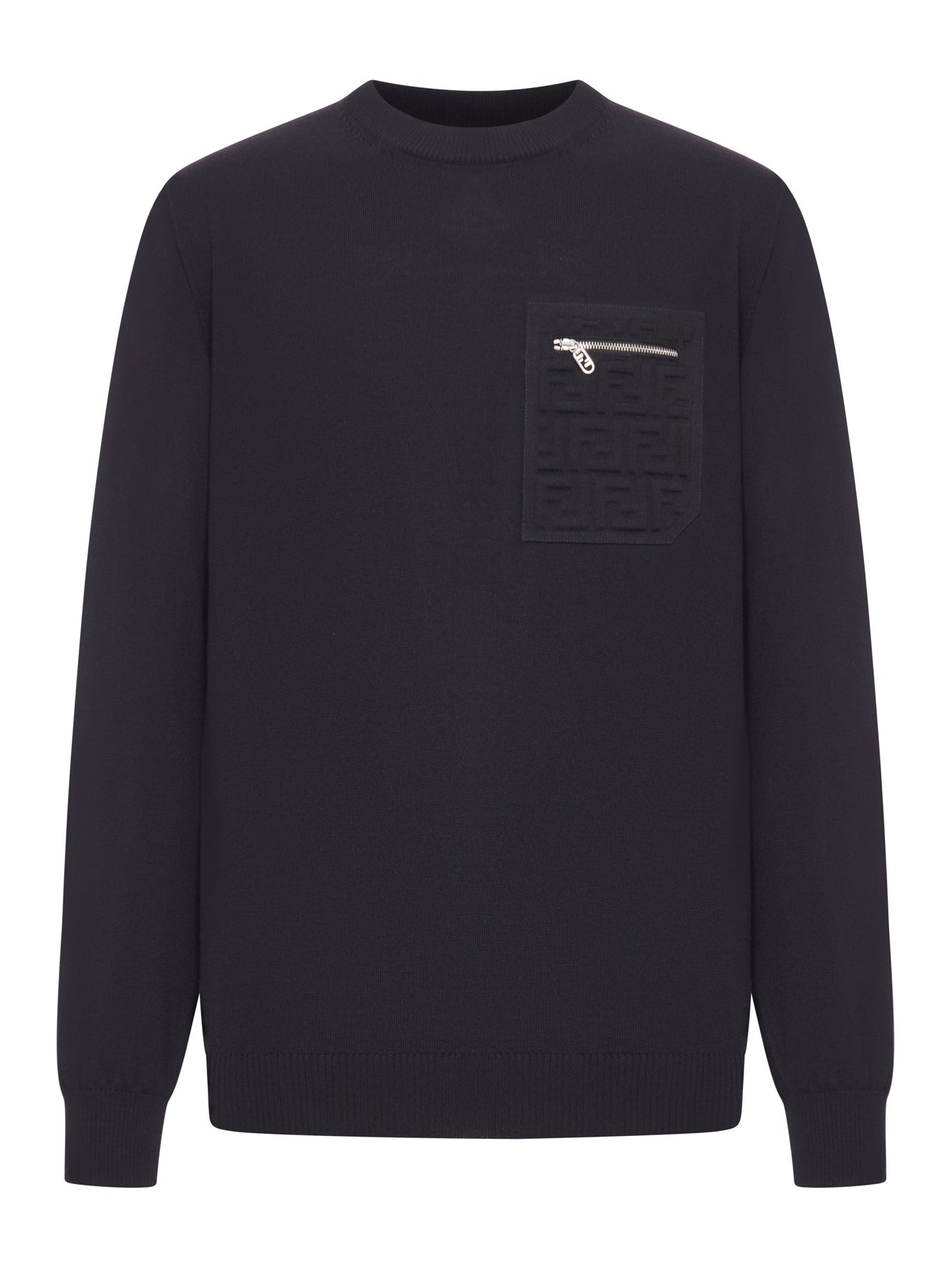 CREW NECK WOOL PULLOVER - 1