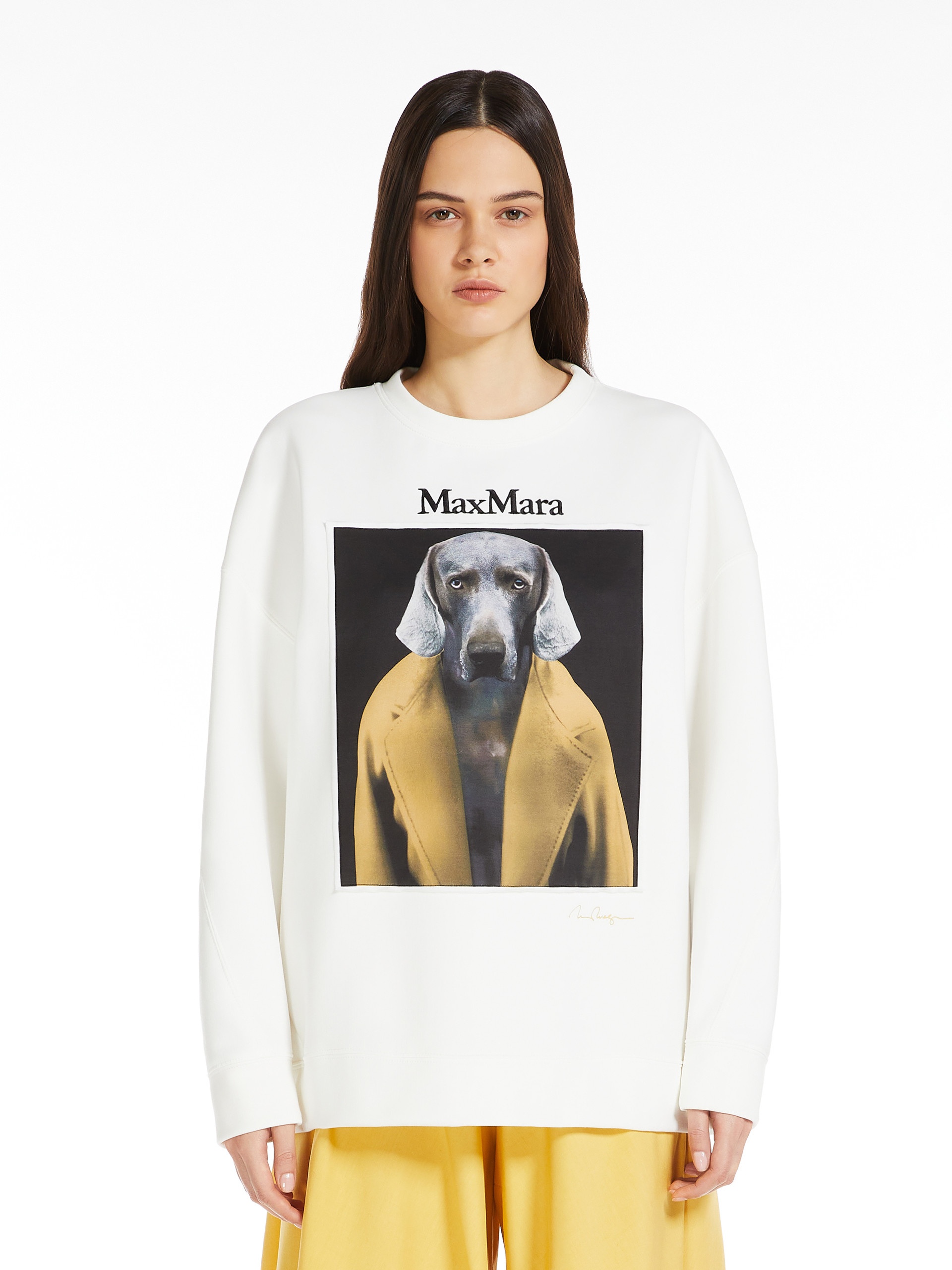 BACCO Cotton sweatshirt with Wegman print - 3
