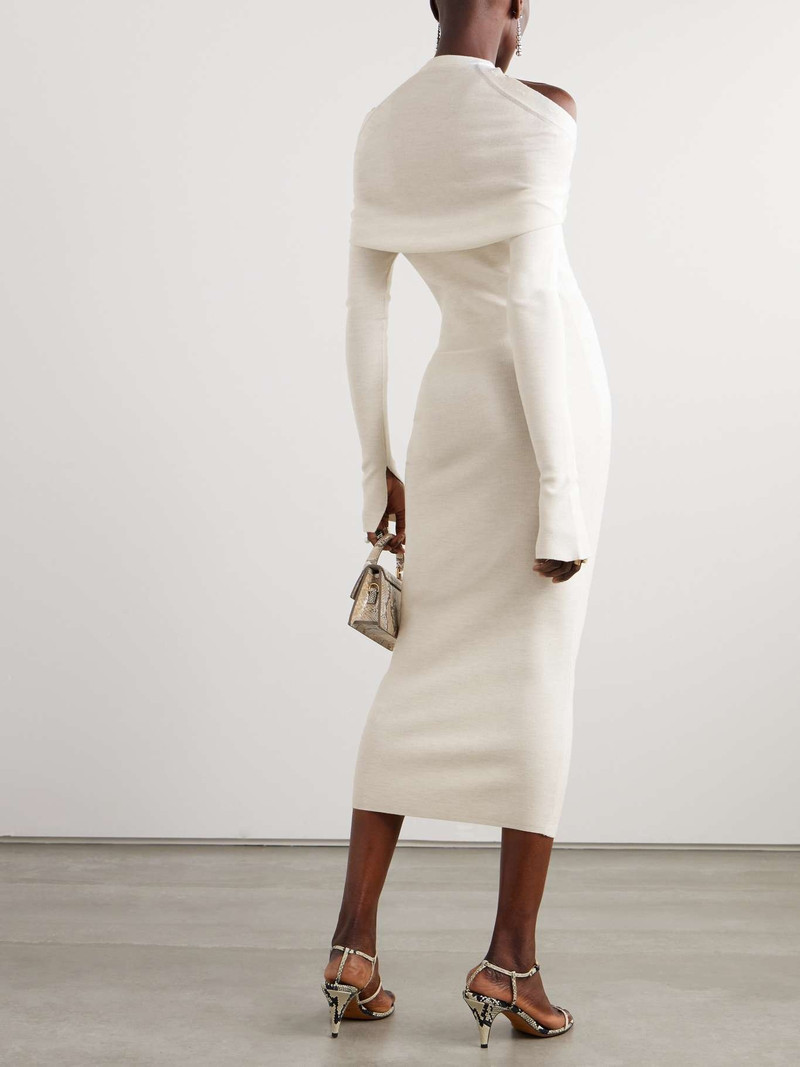 Doble off-the-shoulder wool midi dress 3