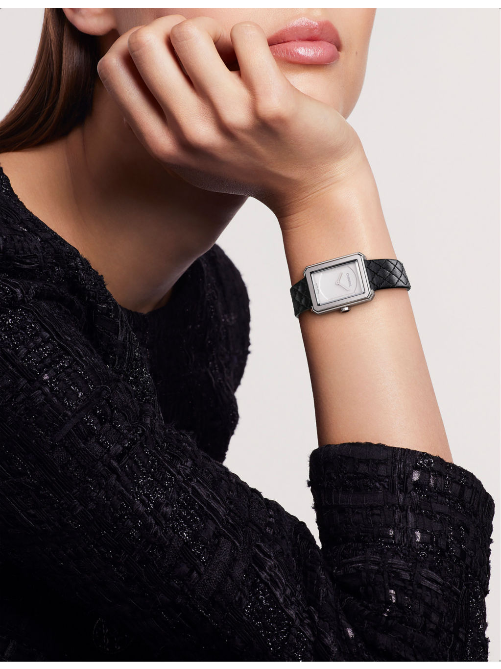H6401 BOY·FRIEND steel and leather quartz watch - 2