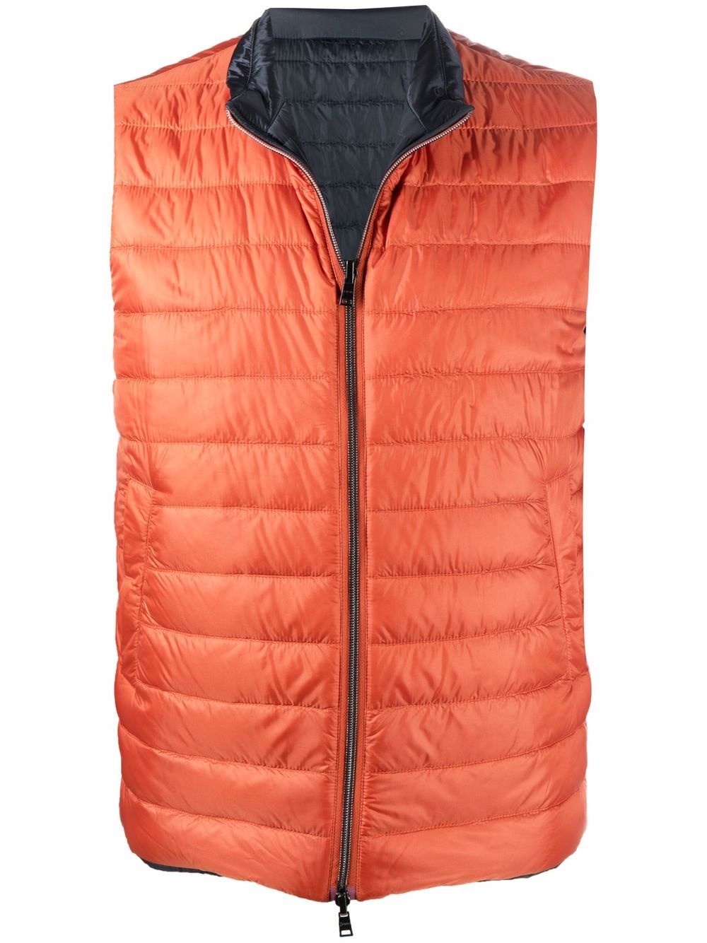 quilted feather-down gilet - 1