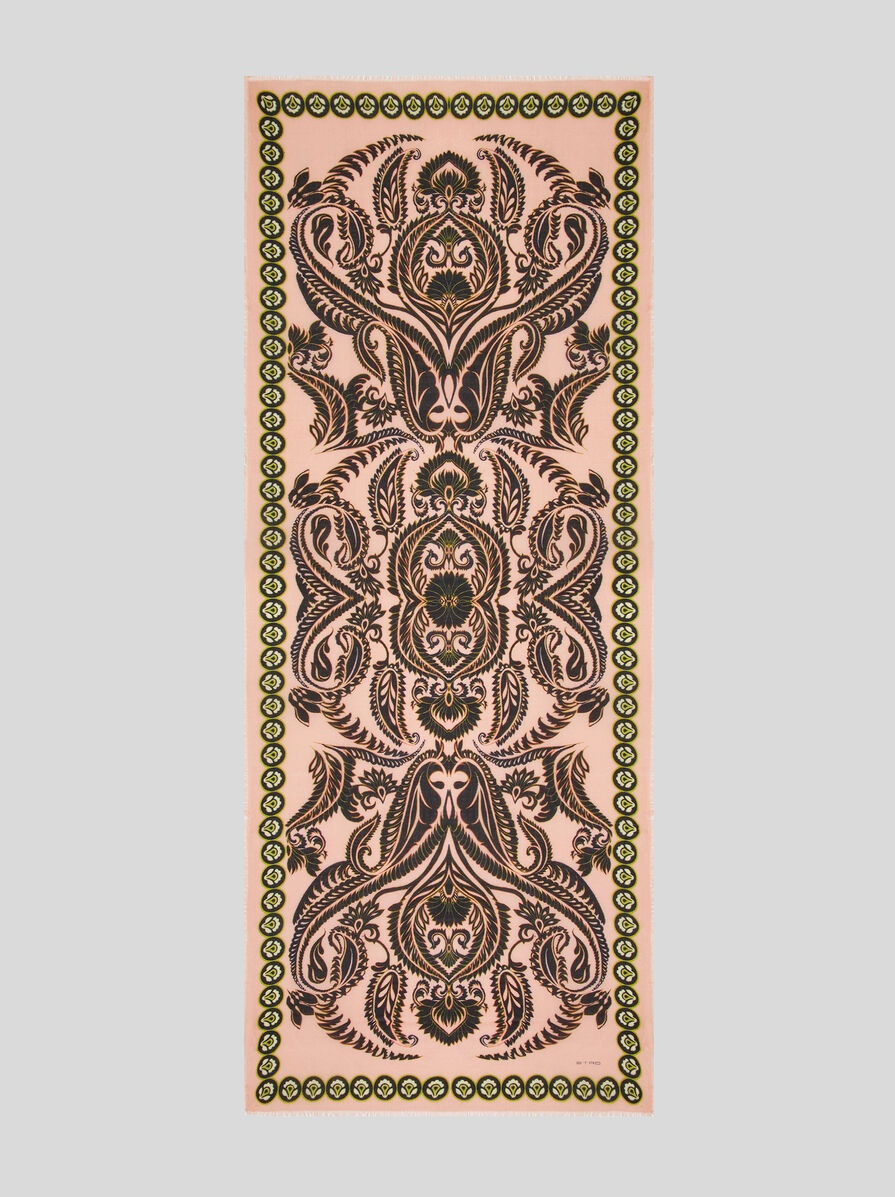 PRINTED CASHMERE AND SILK SCARF - 2