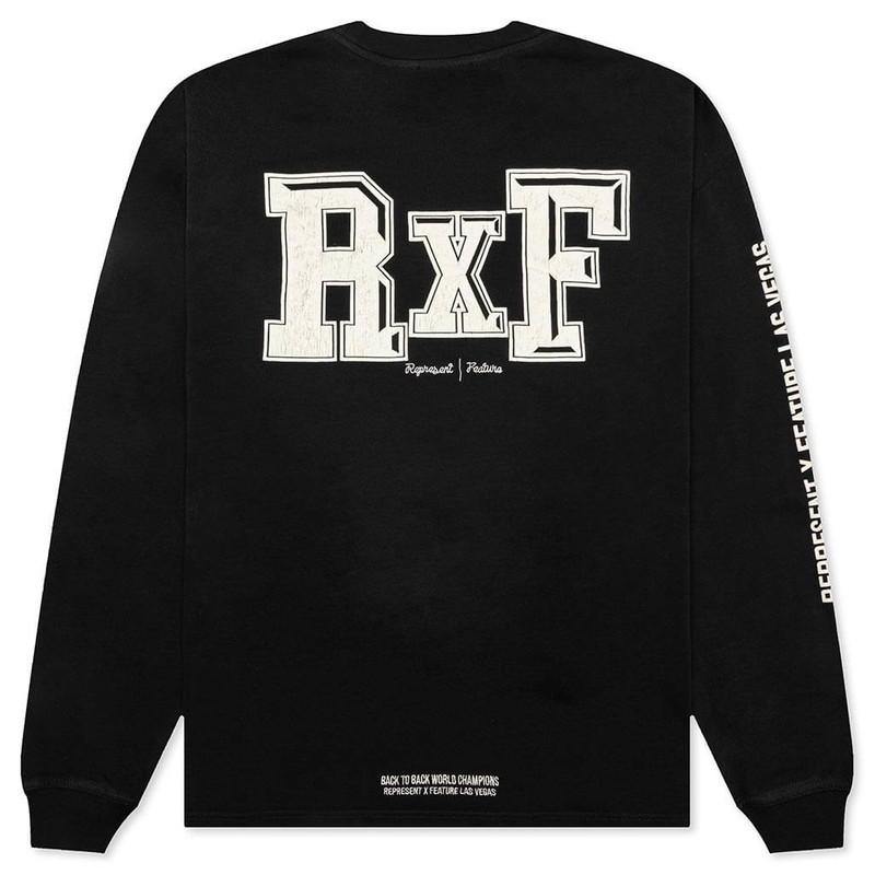 REPRESENT FEATURE X REPRESENT HEAD 2 HEAD L/S T-SHIRT - STAINED BLACK outlook