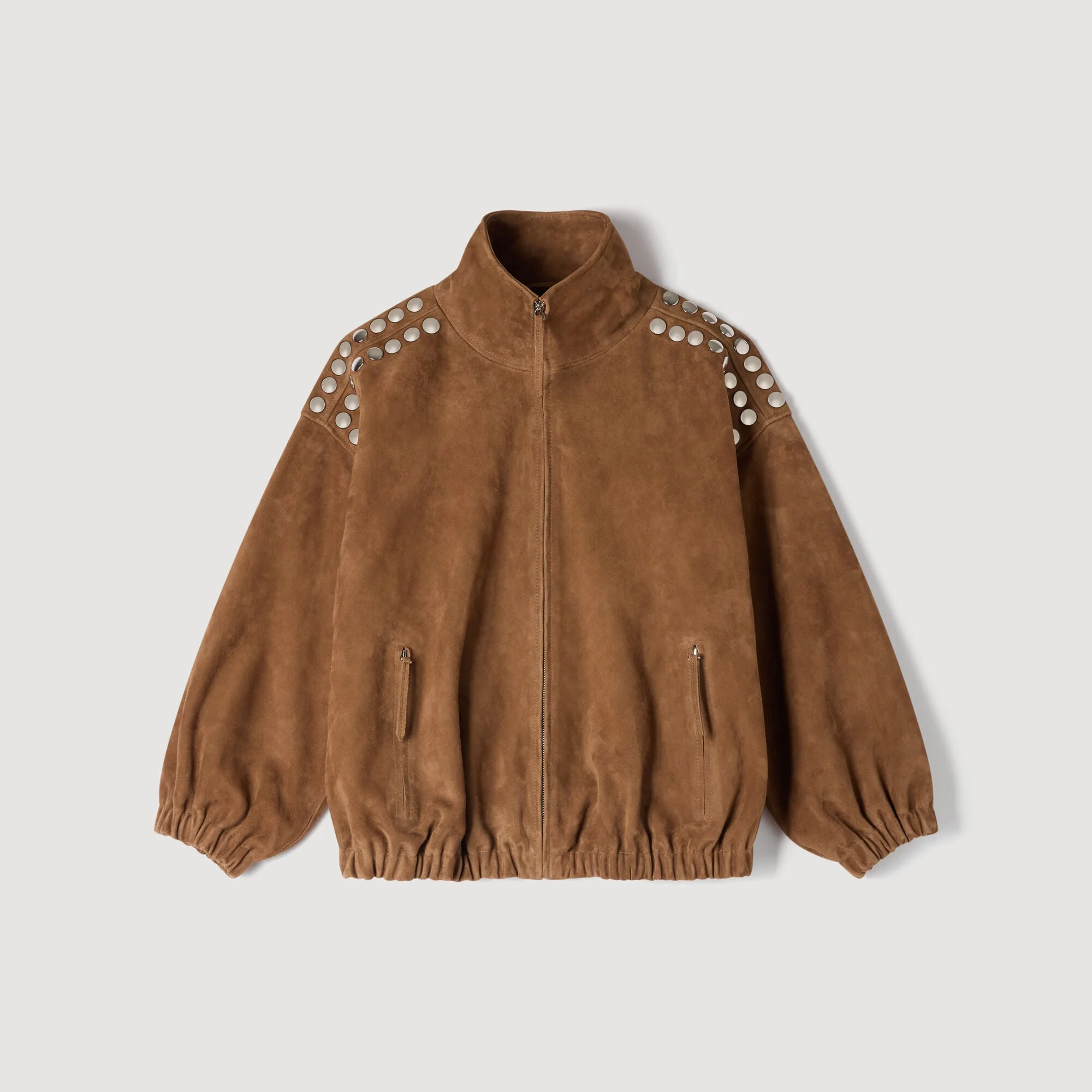 STUDDED SUEDE JACKET - 1