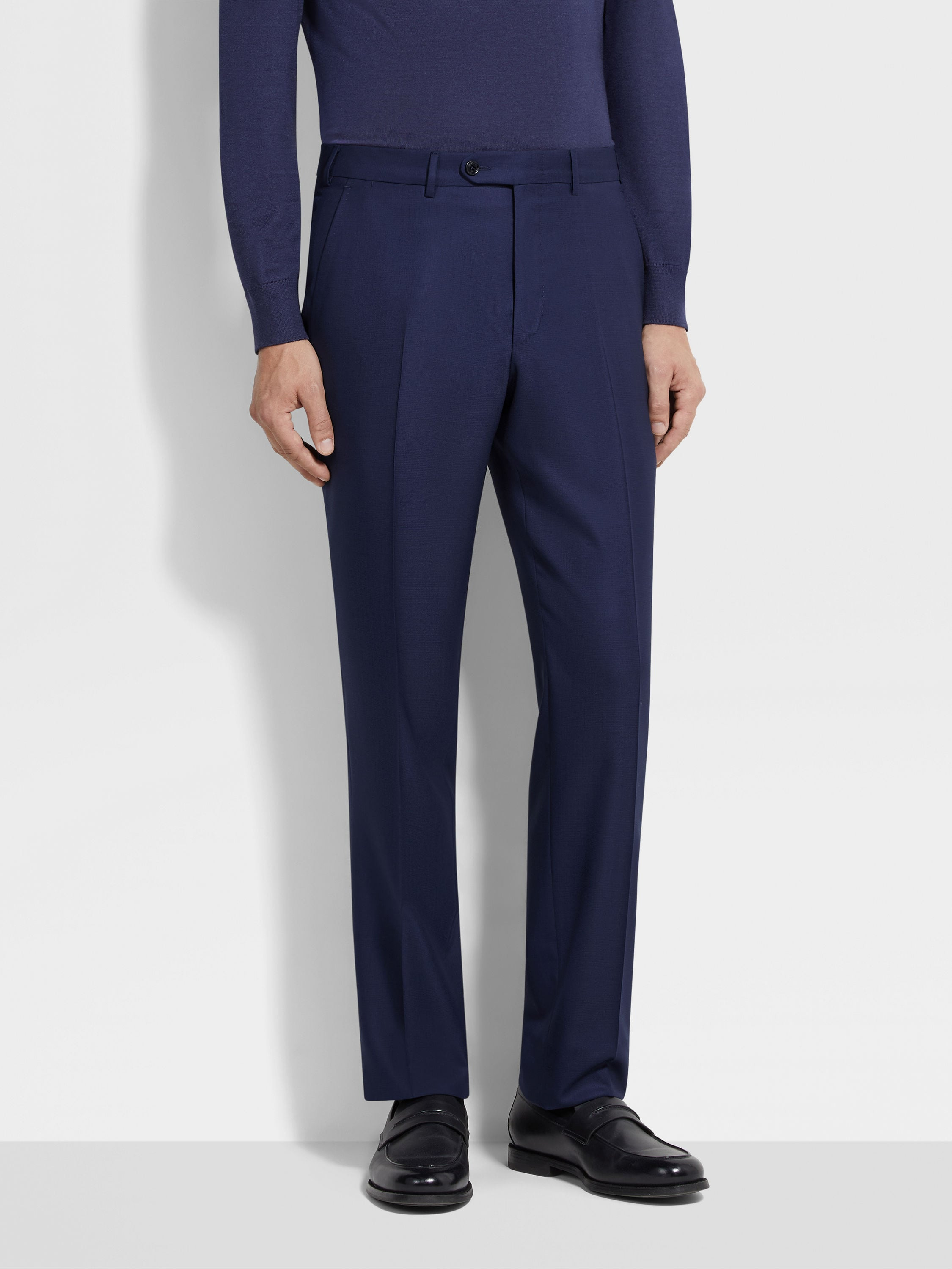 DARK BLUE 15MILMIL15 WOOL SUIT - 5