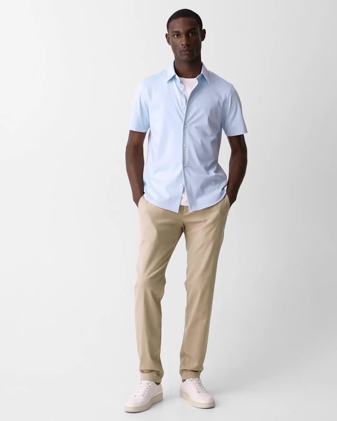 Irving Short-Sleeve Shirt in Structure Knit - 7