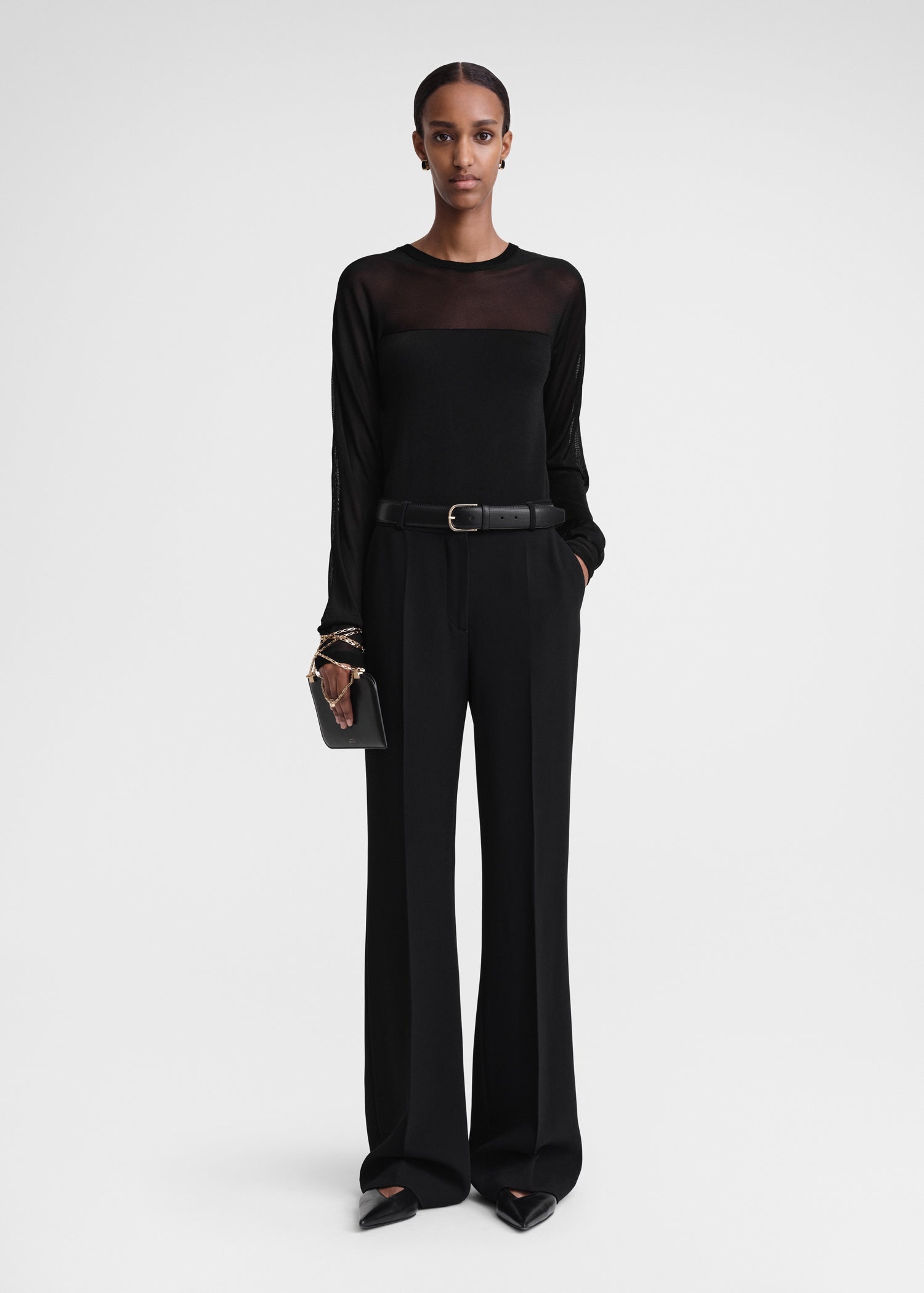 Flared evening trousers black - 2