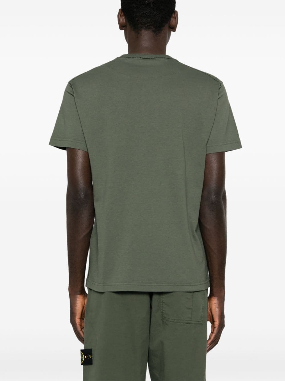Compass-patch cotton T-shirt - 4