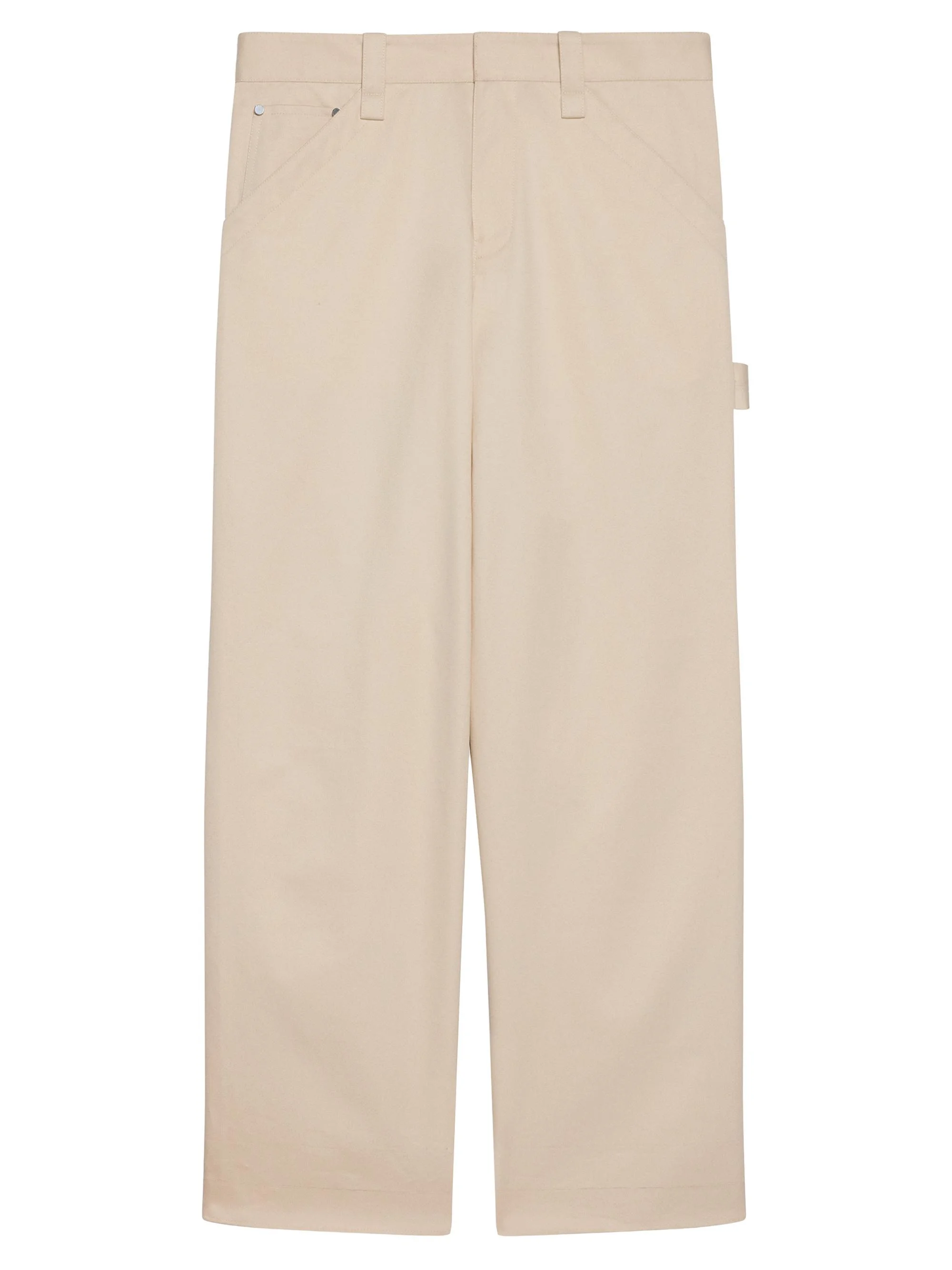 Men's Cotton Twill Relaxed-Fit Chino Pants - Oatmeal - 1