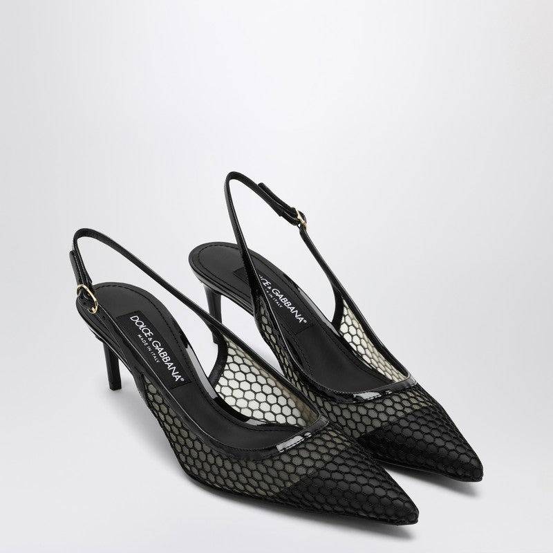 Dolce&Gabbana Black Mesh Slingback Women - 1