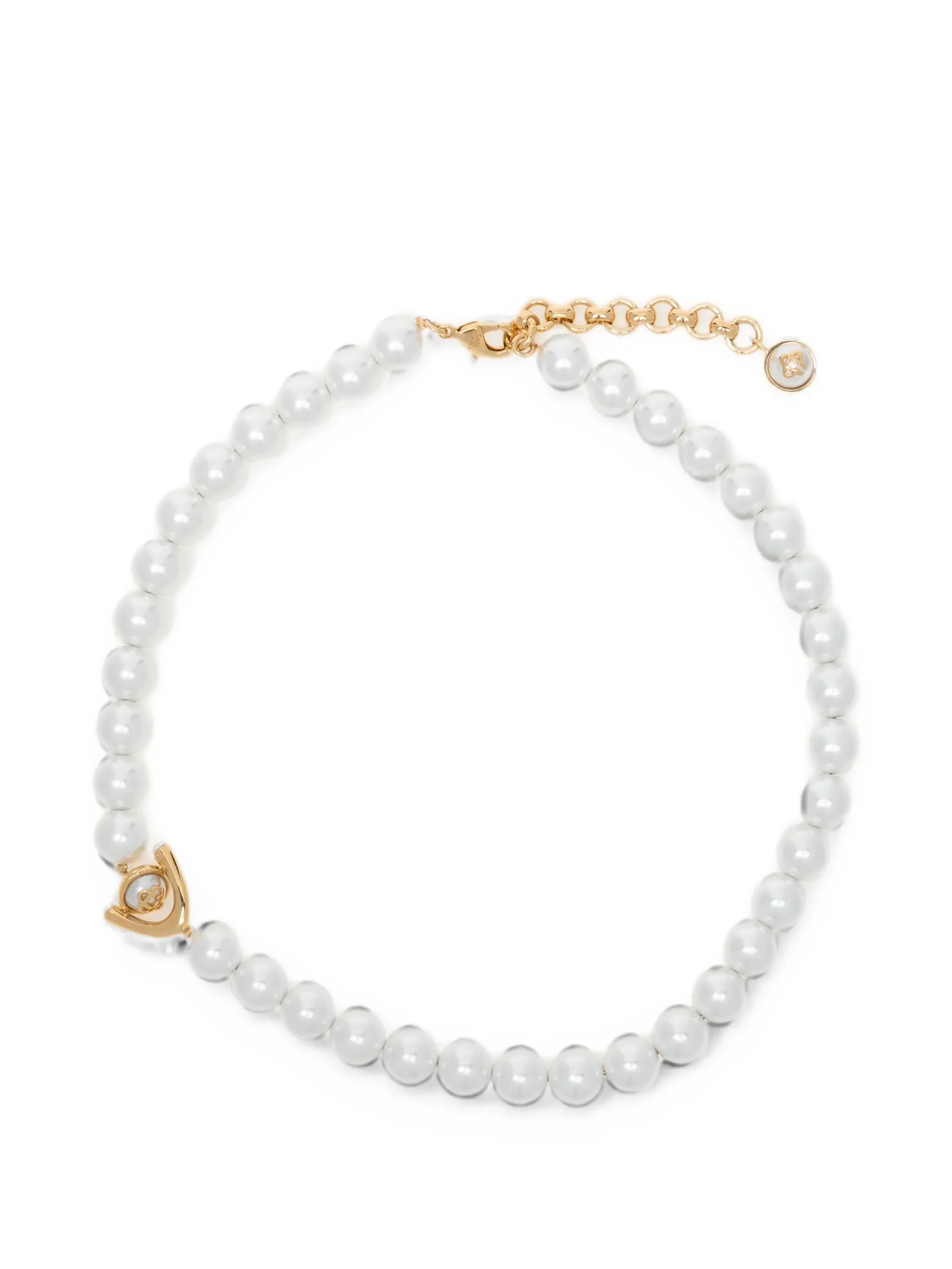 Casablanca Pearl-embellished Logo-pendant Necklace - 1