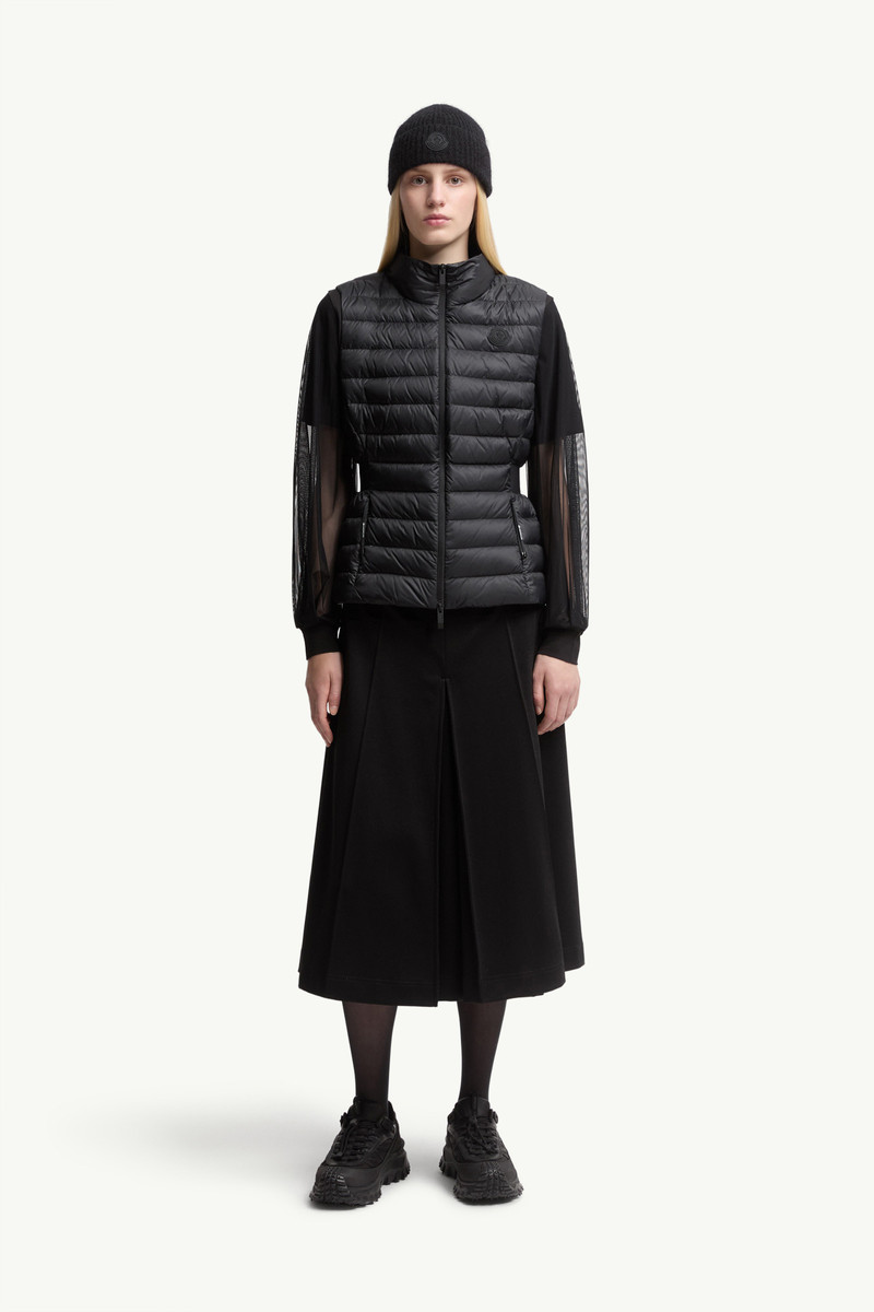 Moncler Valmarie Fit & Flare Down Vest outlook
