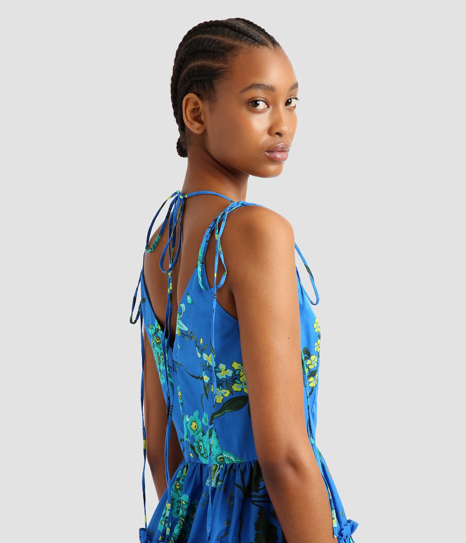 SLEEVELESS DRESS WITH TIE STRAPS - 5