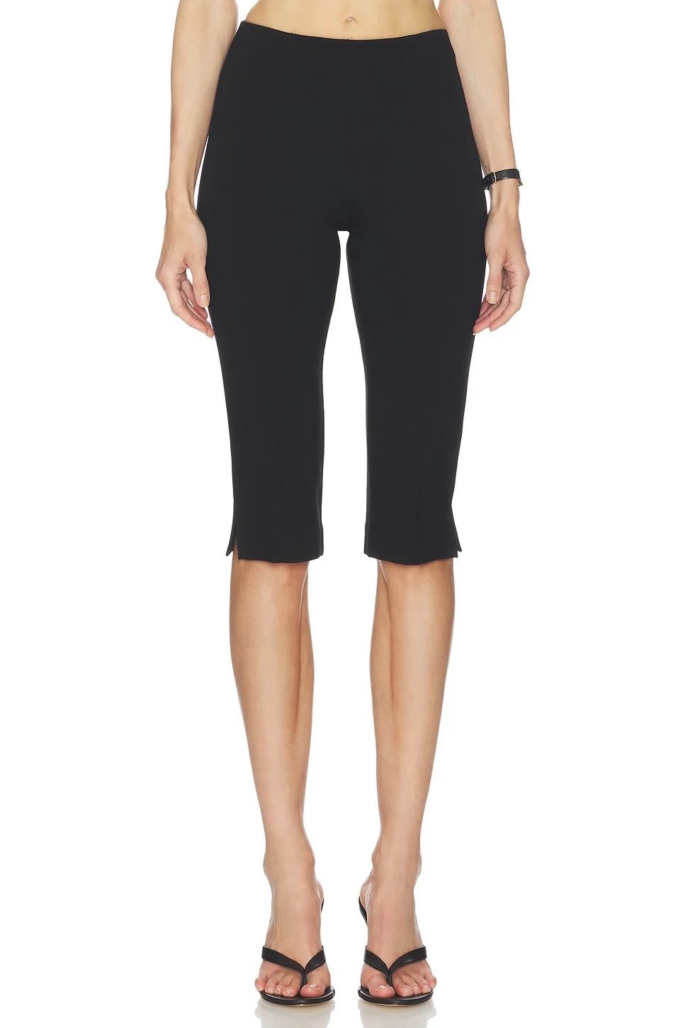 Soft Stretch Ponte Pull On Capris - 1