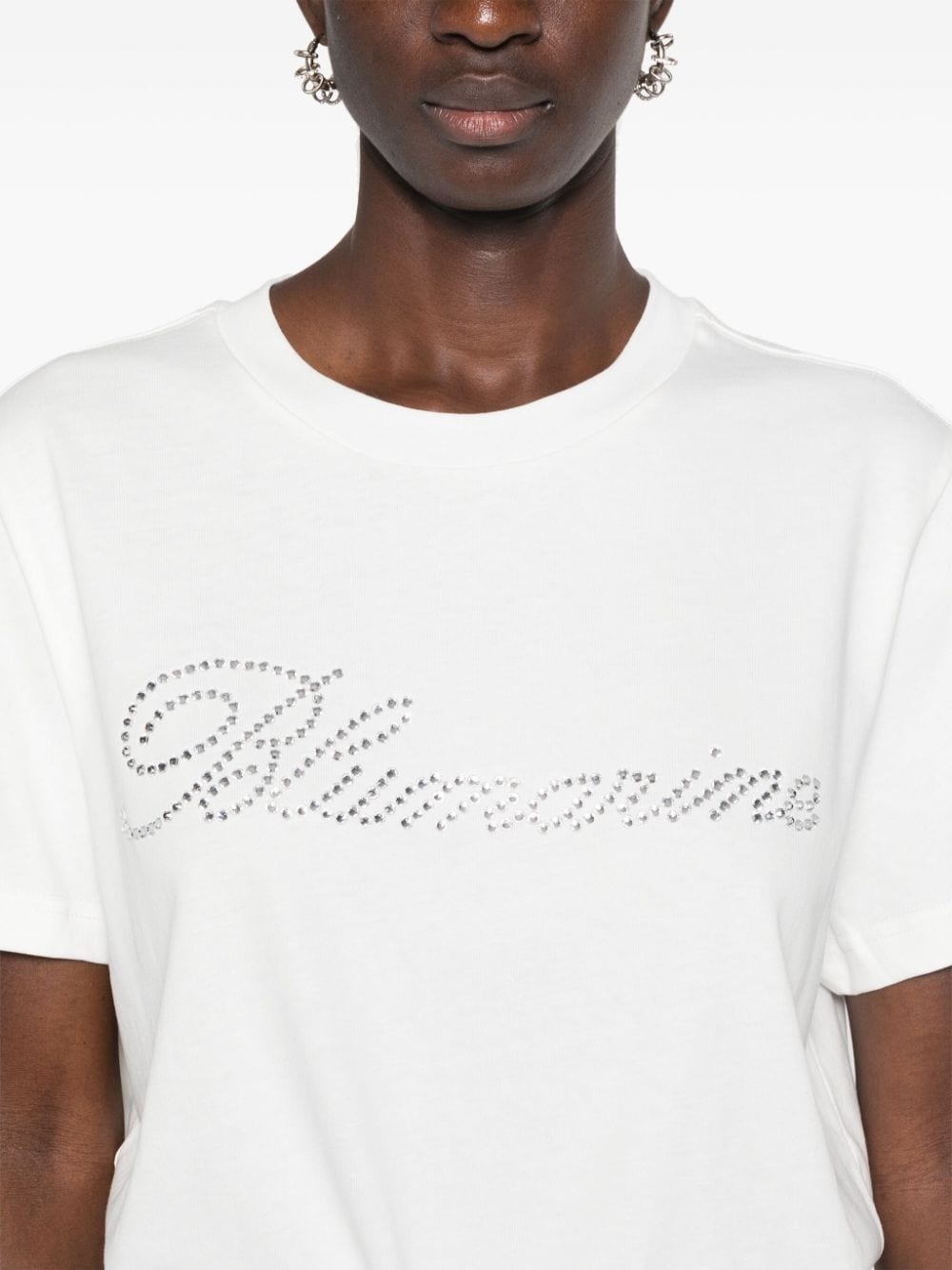 rhinestone-logo T-shirt - 5