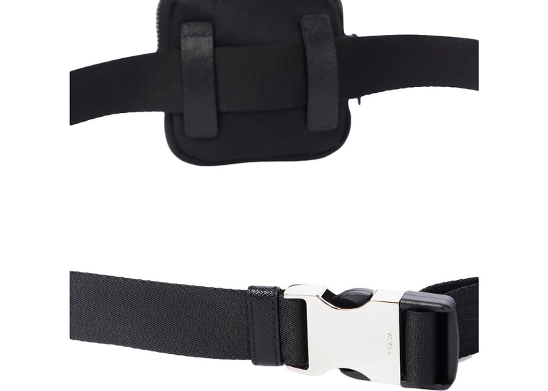 Prada Prada Woven Nylon Belt Bag Black outlook