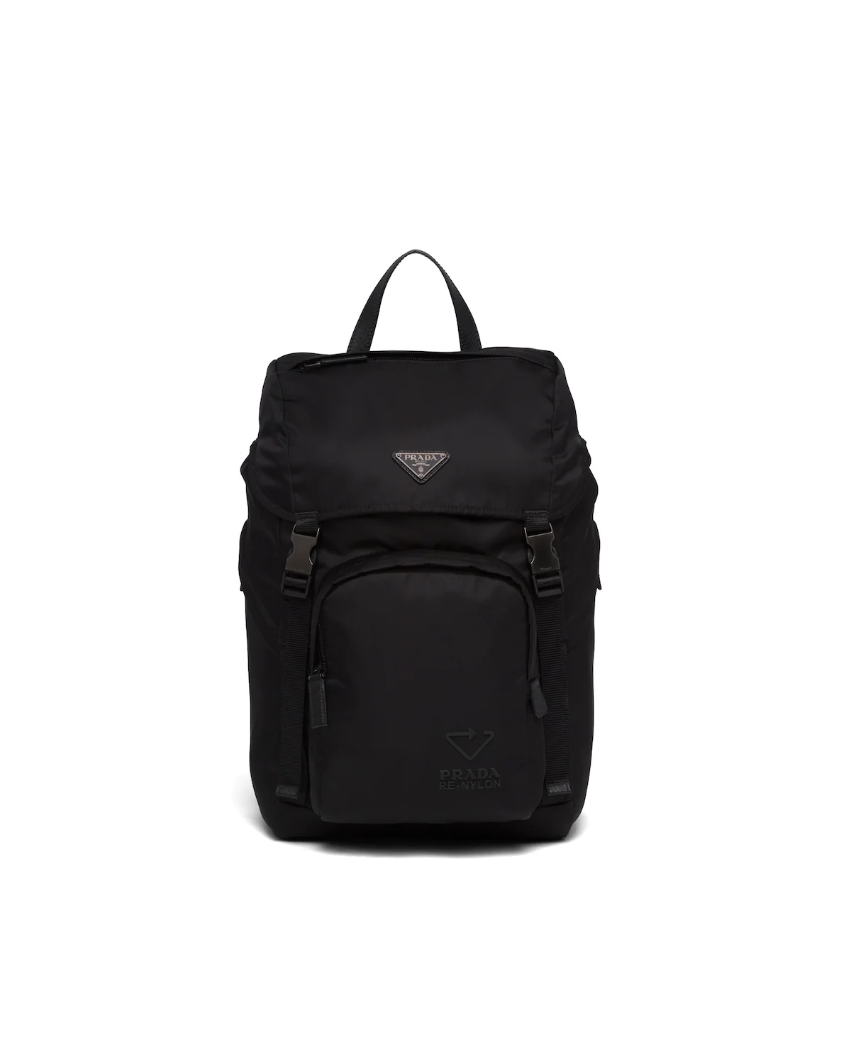 Re-Nylon and Saffiano leather backpack - 1