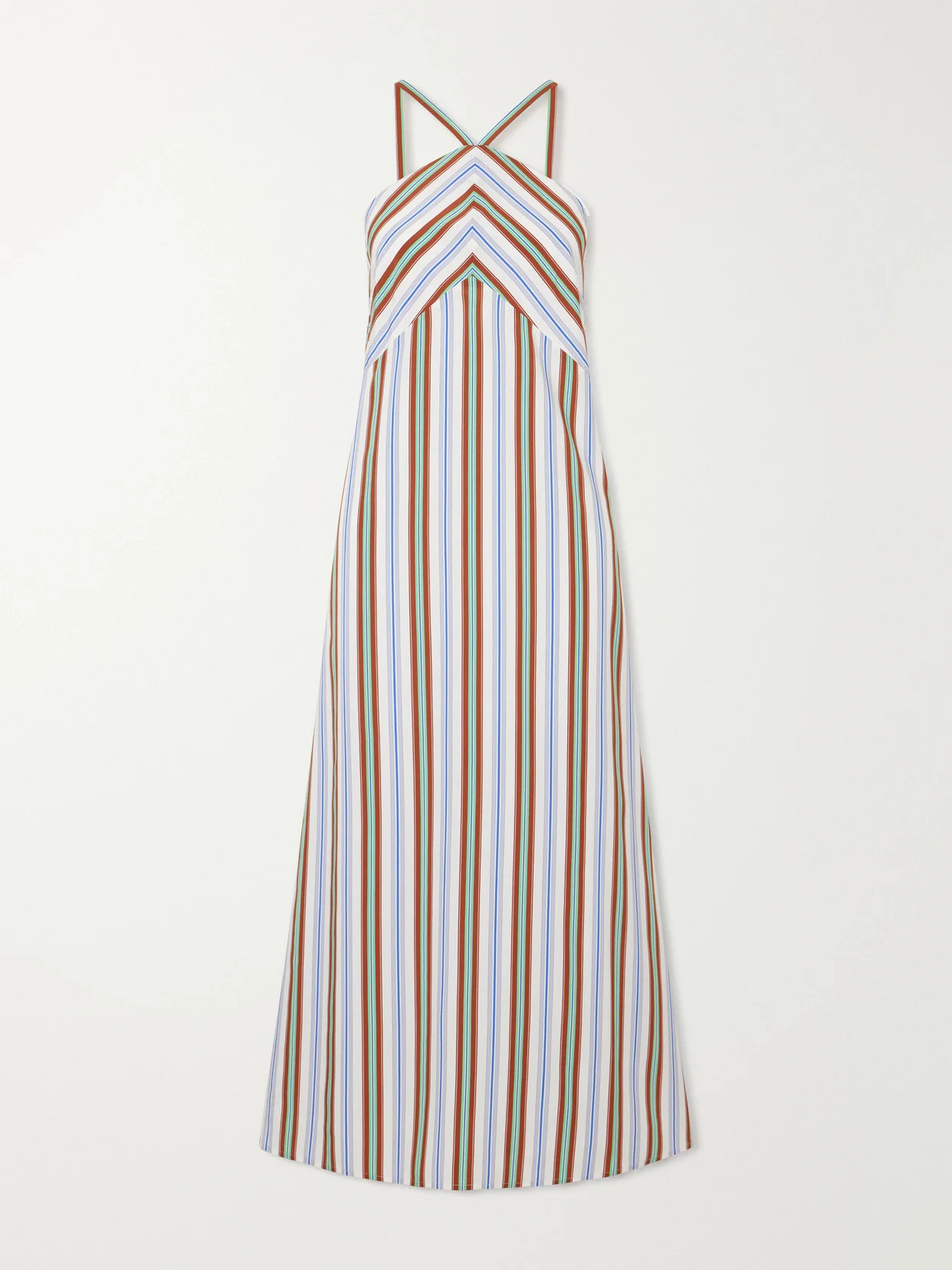 Call Me Maybe Striped Poplin Maxi Dress - 1