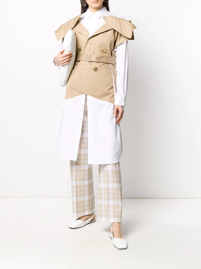 Junya Watanabe layered trench-style longline shirt outlook