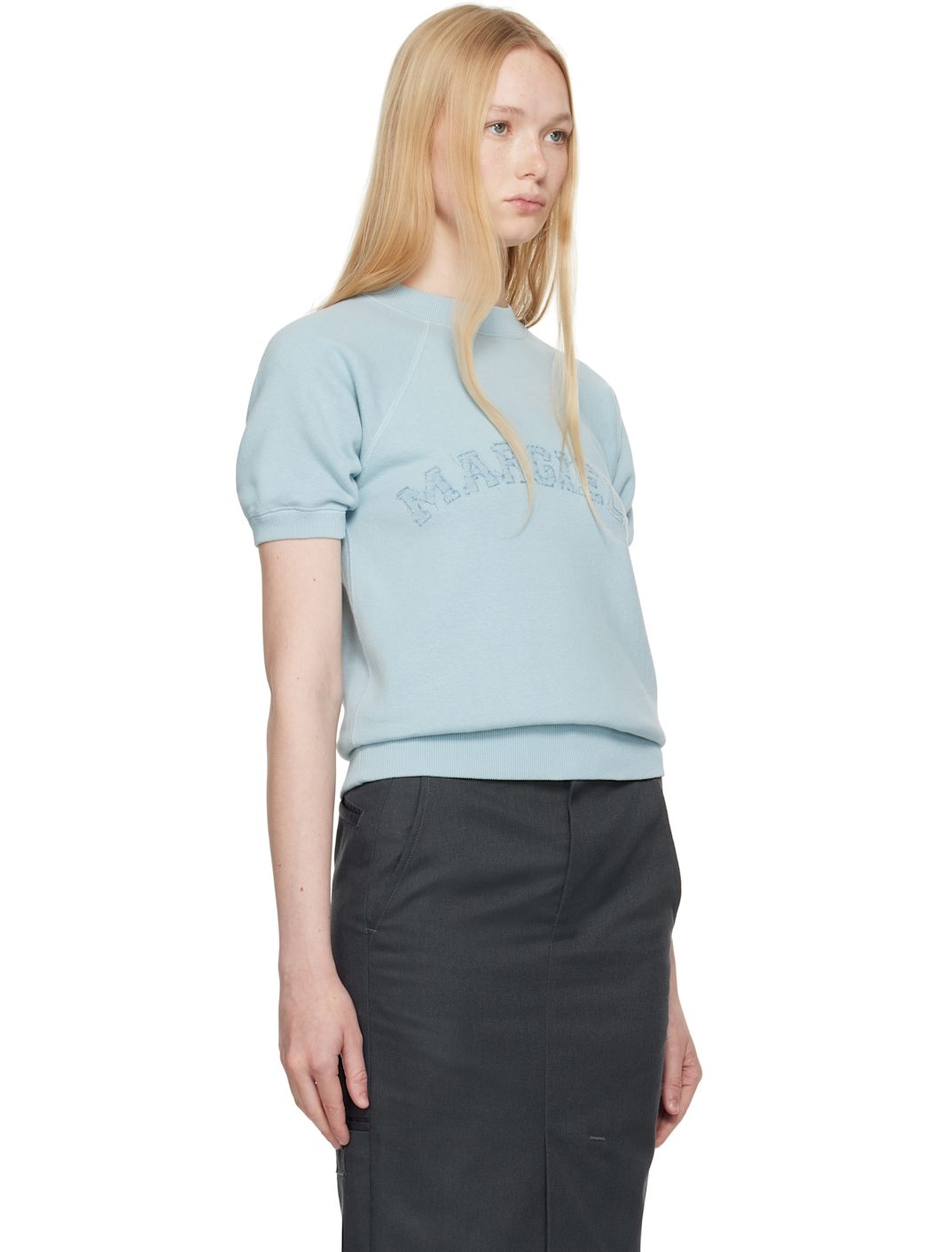 Blue Short Sleeve Sweatshirt - 2