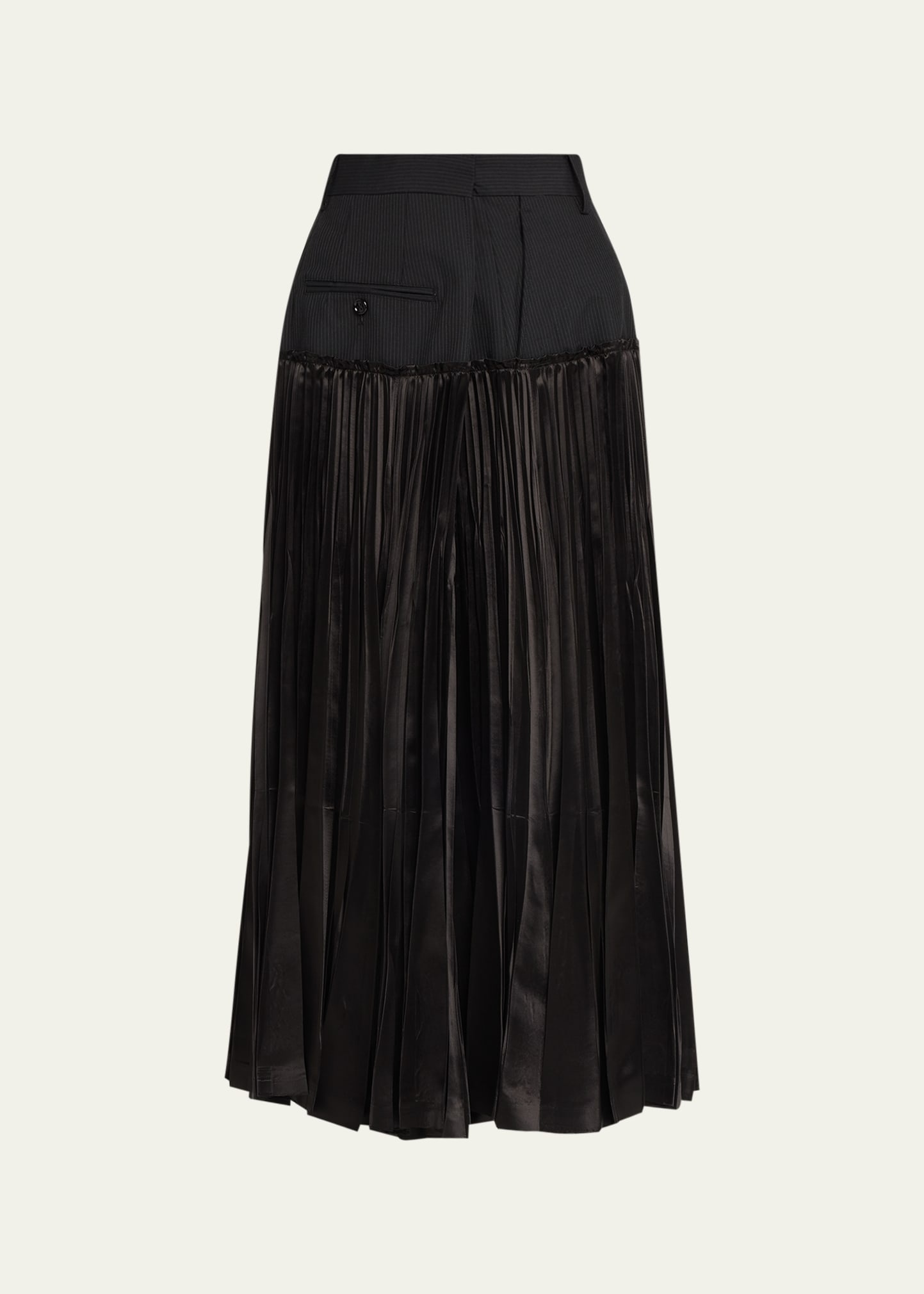 Pleat Bottom Hybrid Skirt - 2