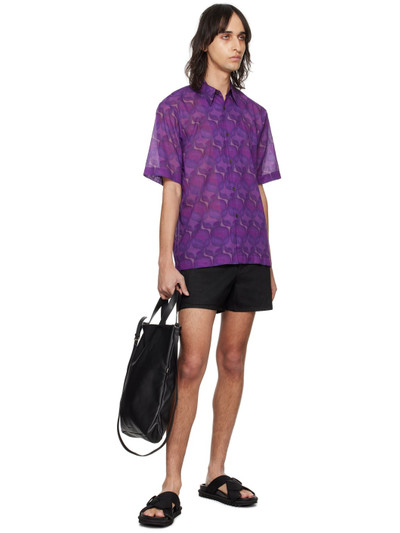 Dries Van Noten Purple Graphic Shirt outlook