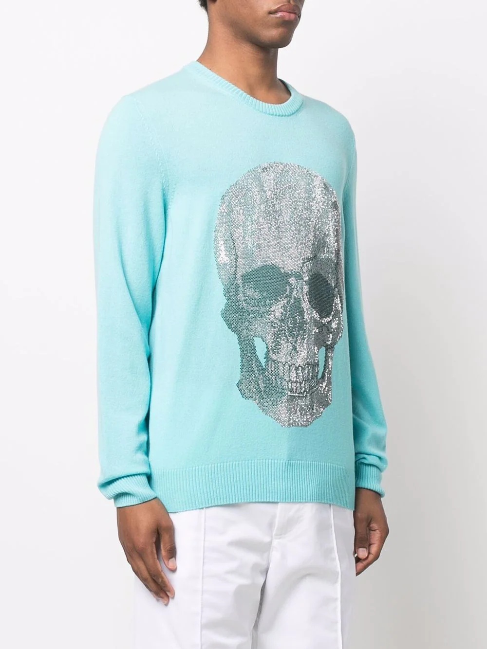 Skull print crewneck sweater - 3