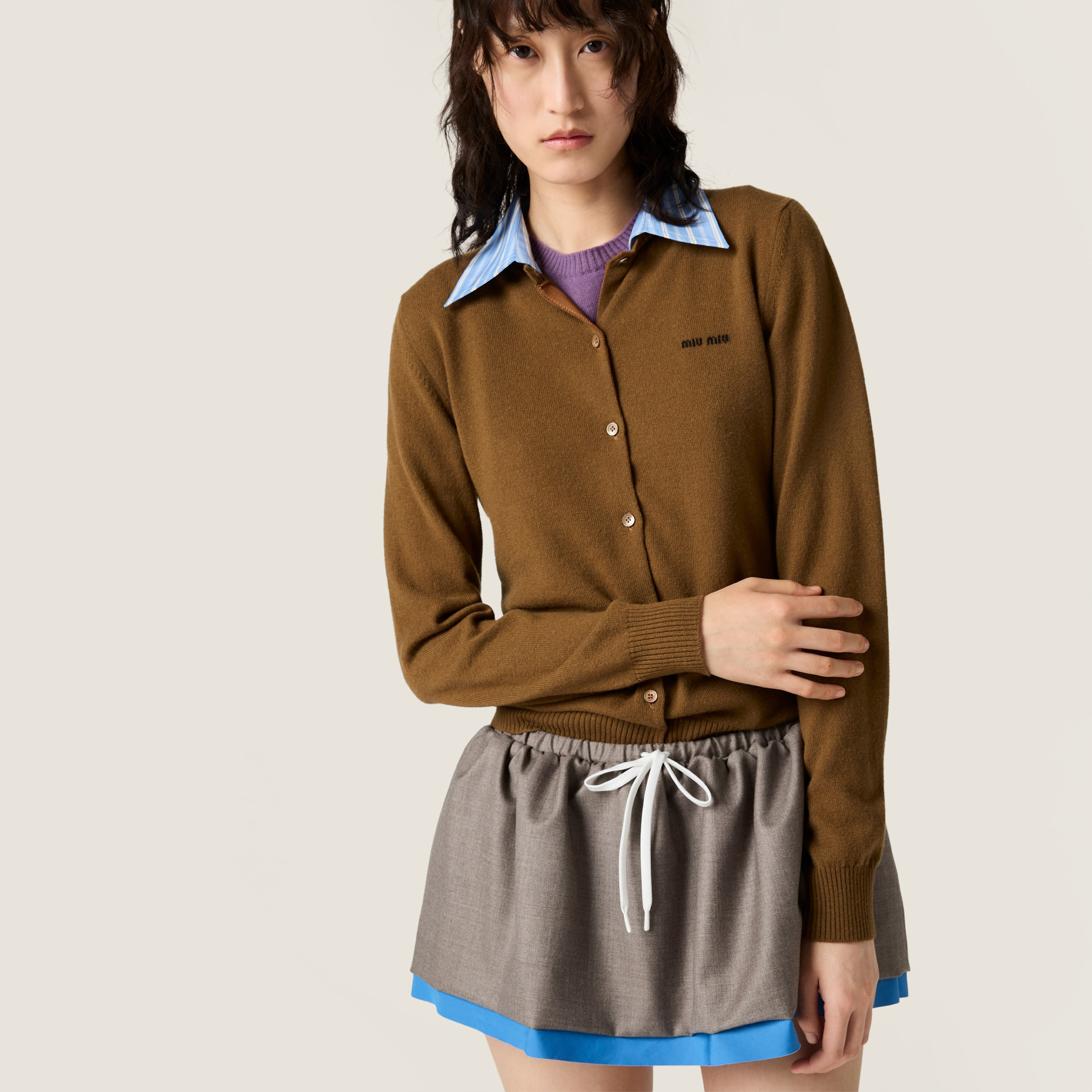 Gabardine miniskirt - 4