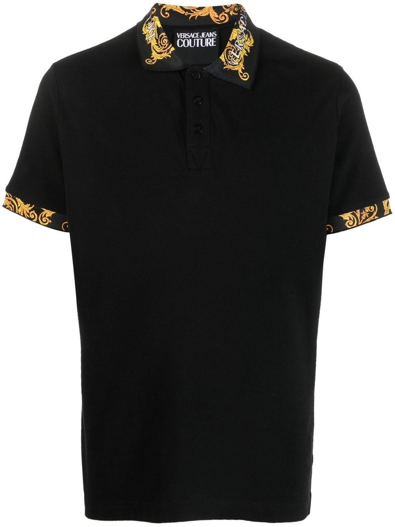 Logo Couture cotton polo shirt 1