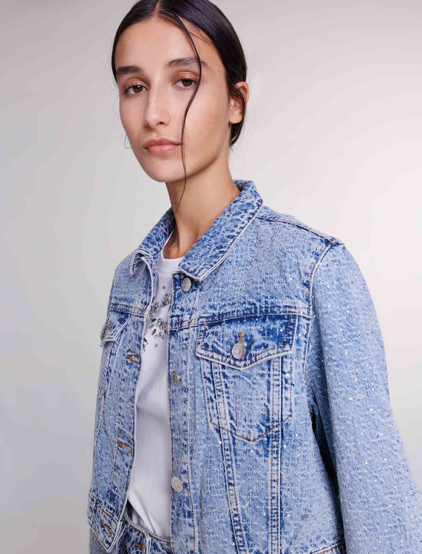 Cropped denim jacket - 3