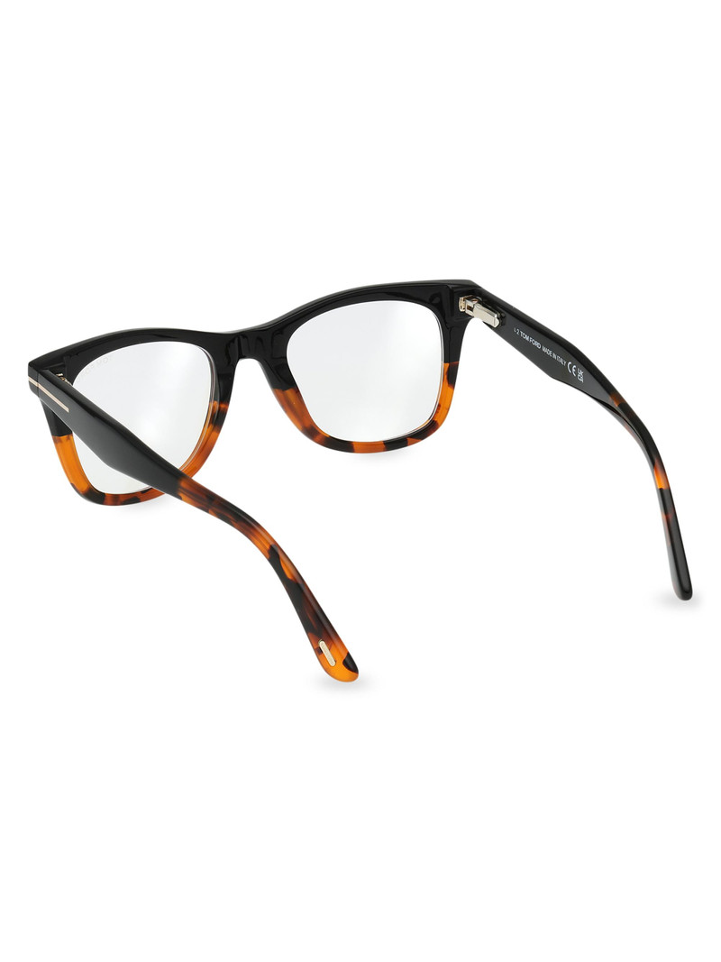 Men's 50MM Square Sunglasses - Black Havana Dark Brown 4