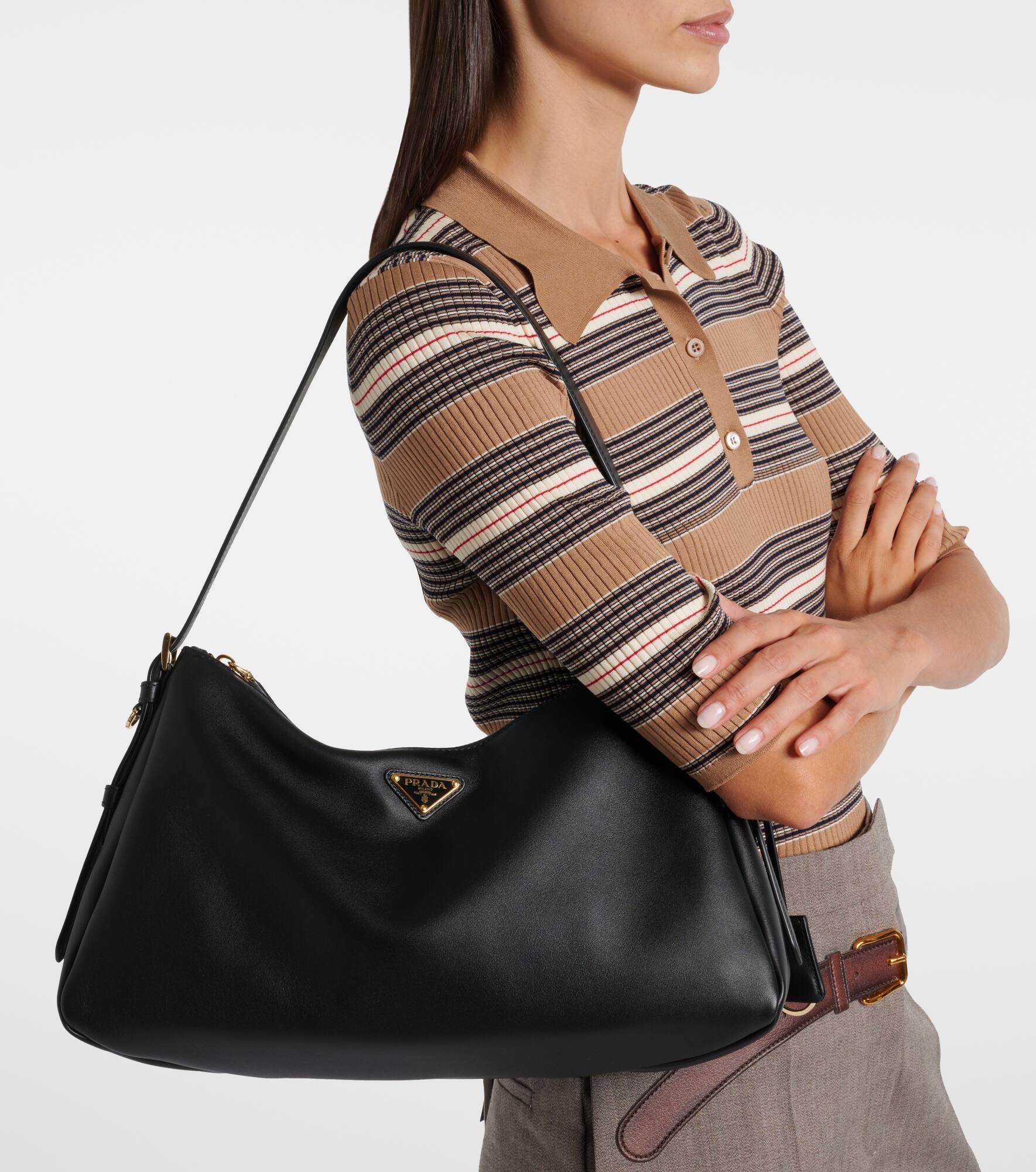 Prada Aimée Large leather shoulder bag - 2