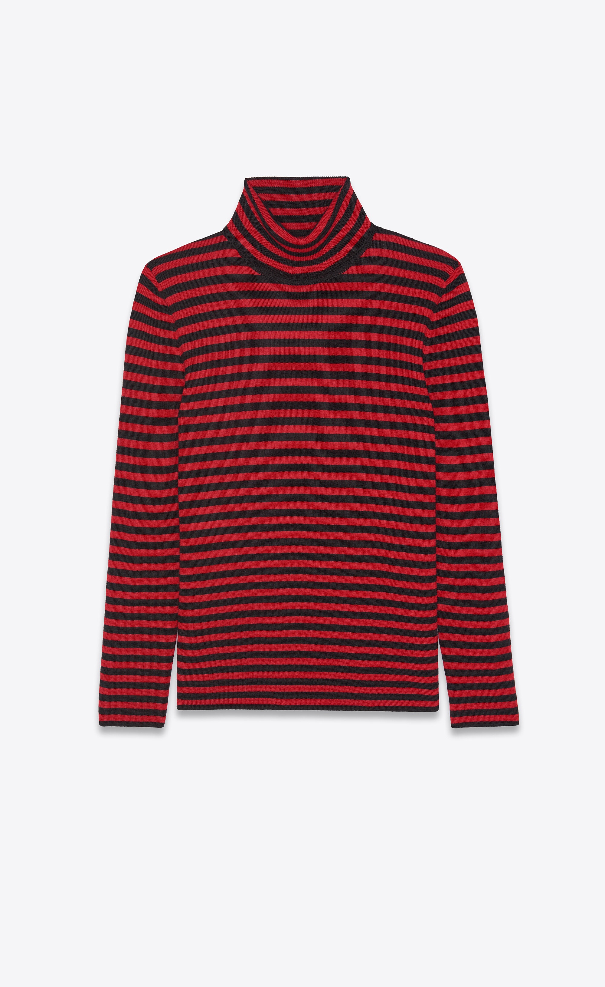 turtleneck sweater in striped wool - 1