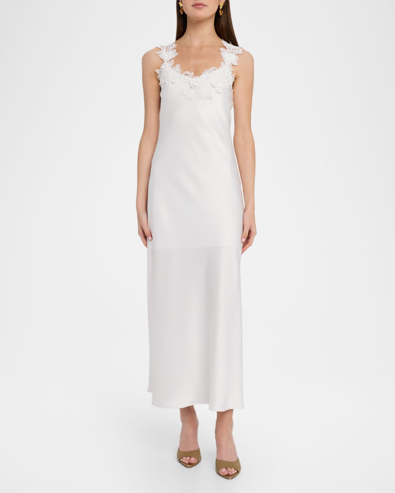 GENERATION LOVE Lala Satin Lace Slip Dress outlook