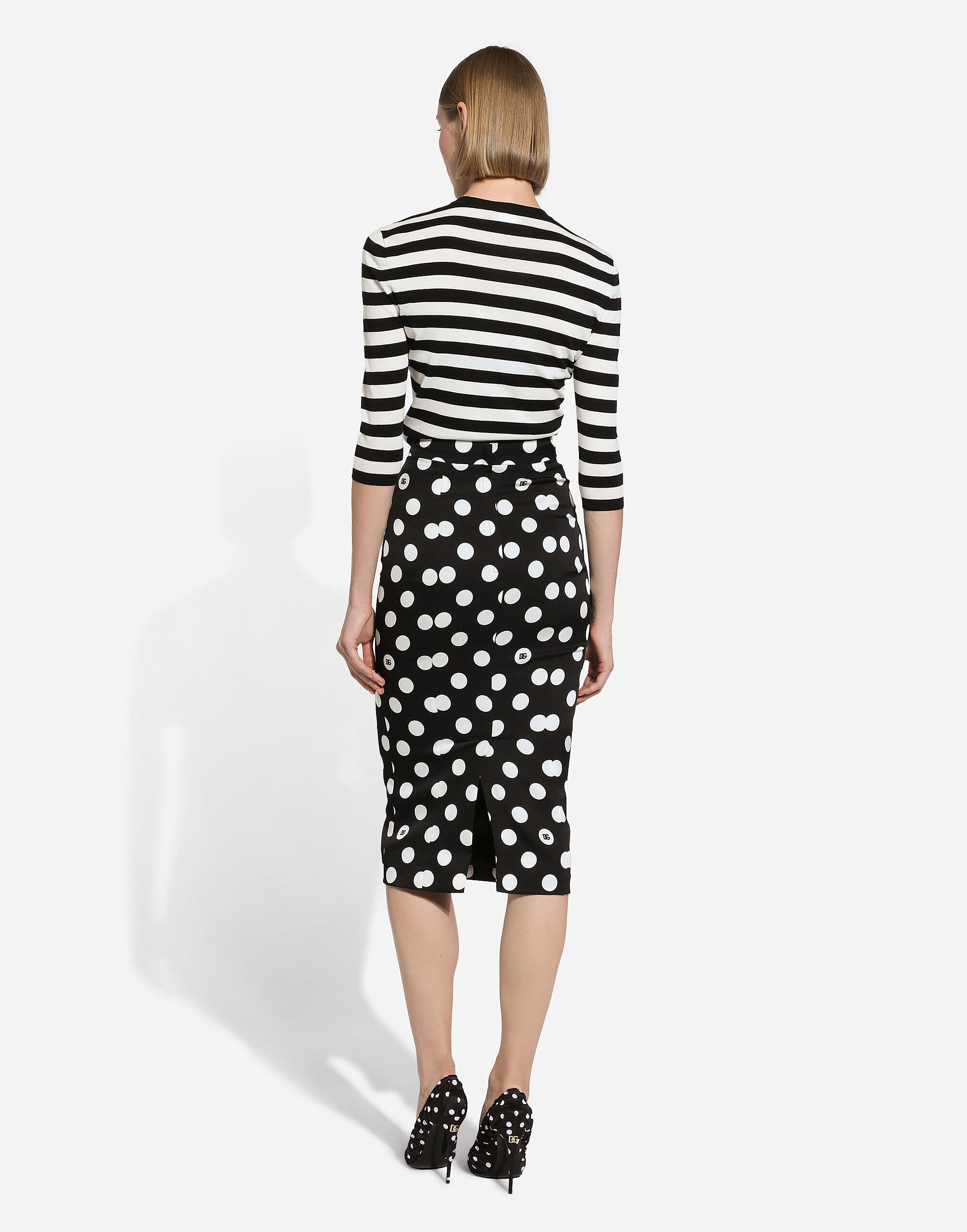 Wool sweater in inlaid stripes - 3