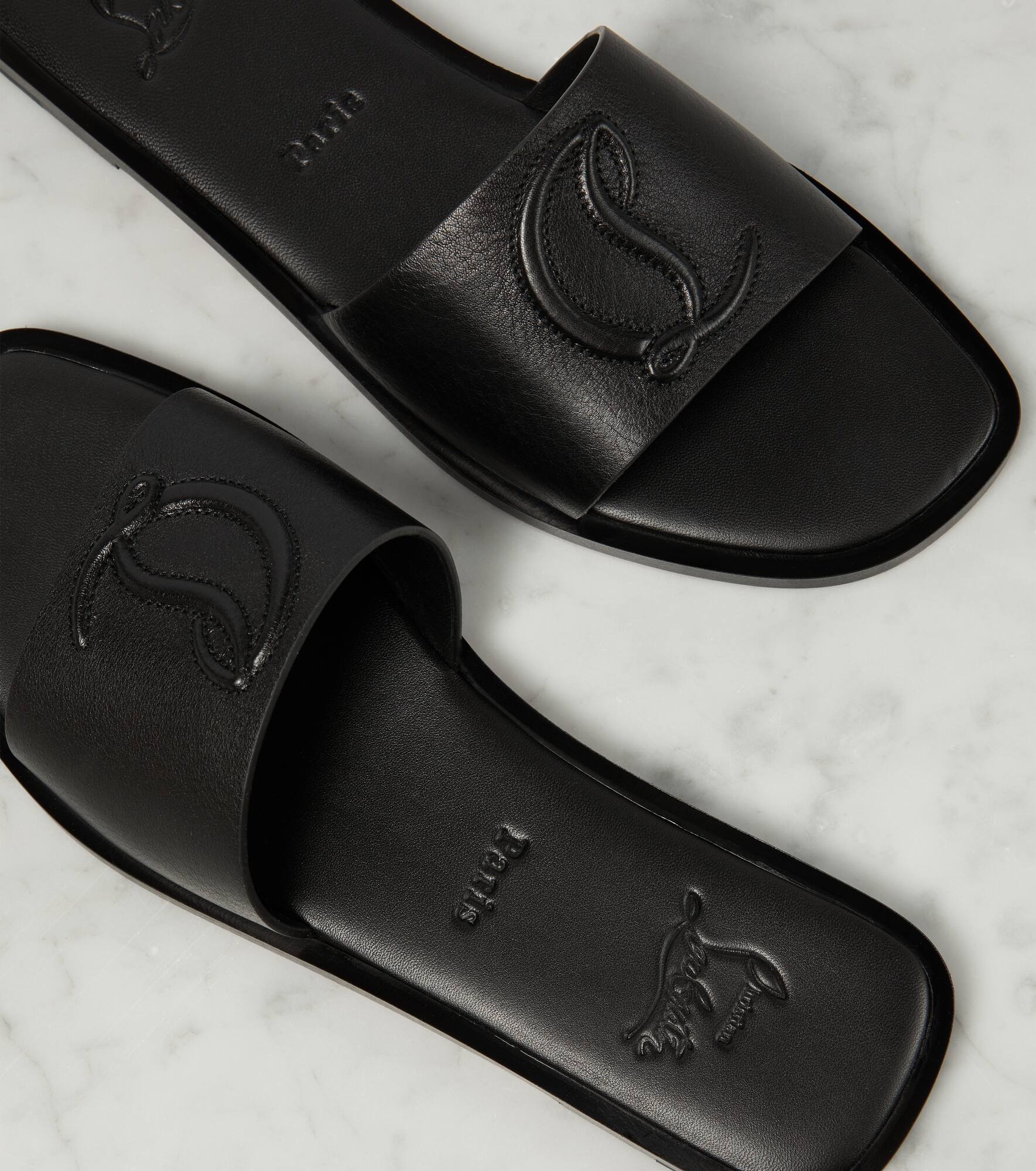 CL Mule embossed leather sandals - 6
