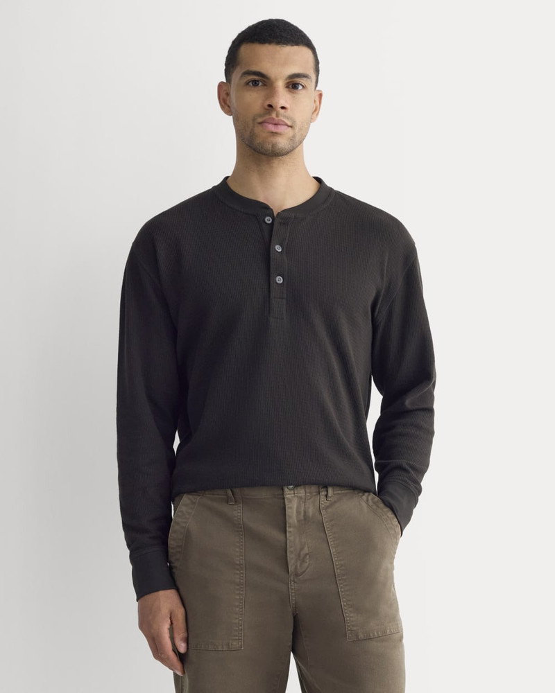 EVERLANE THERMAL HENLEY IN COZY WAFFLE outlook