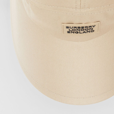 Burberry Logo Appliqué Cotton Twill Bonnet Cap outlook