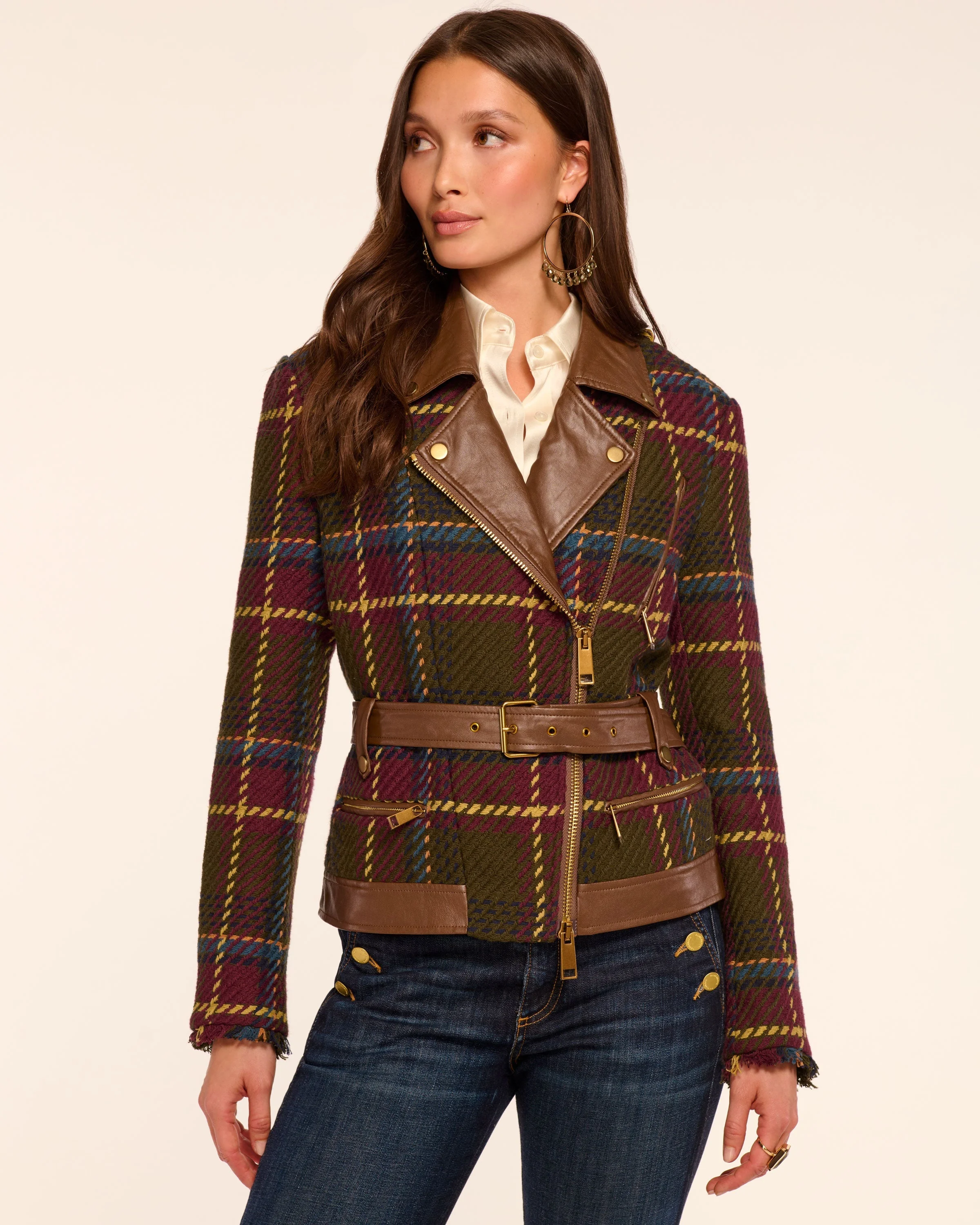 Mullin Plaid Moto Jacket - 1