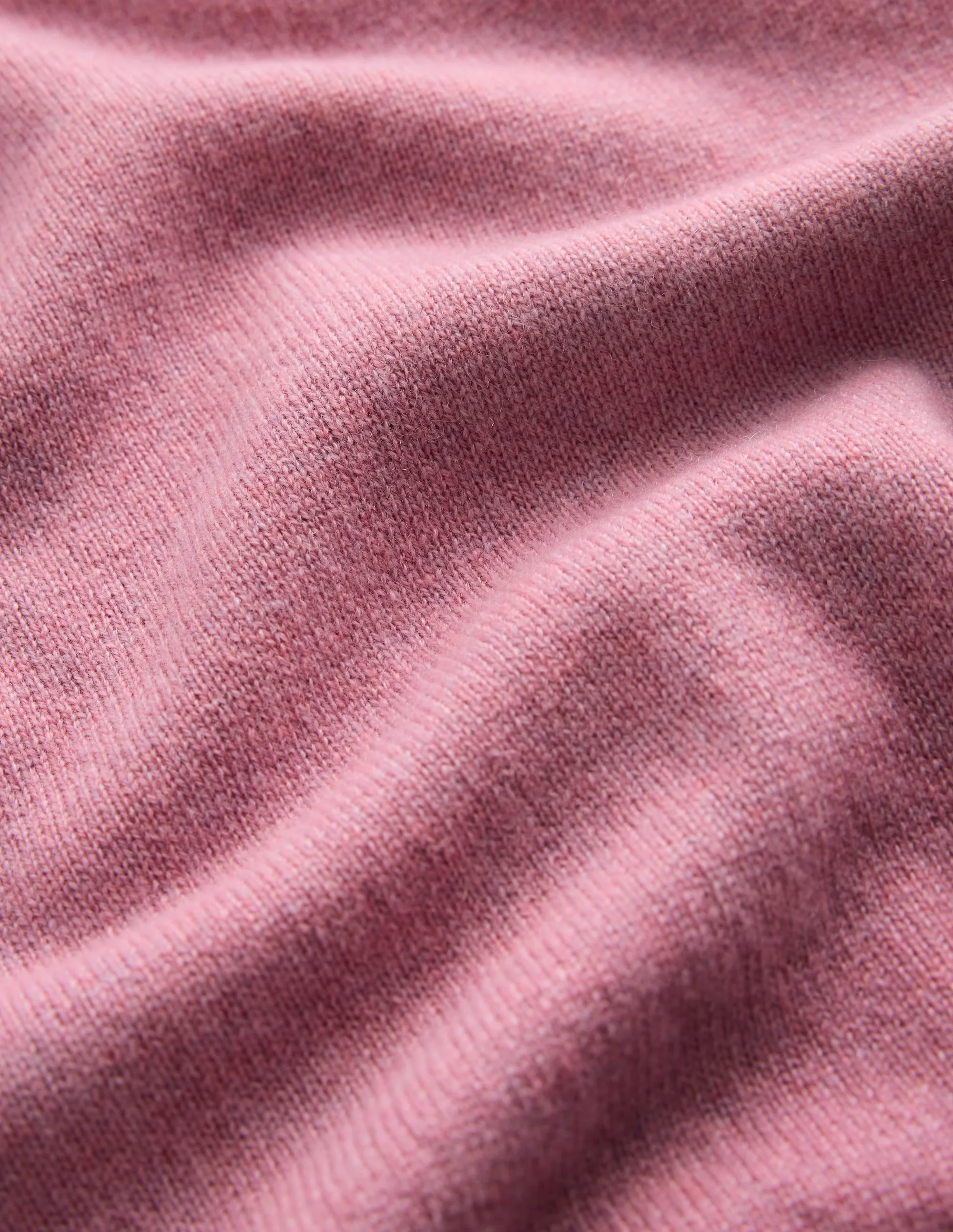 Elsie Cashmere Crew Sweater-Pink Heather - 1