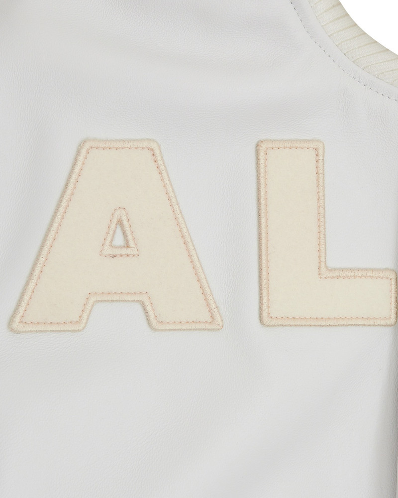 LEATHER LOGO VARSITY JACKET 6