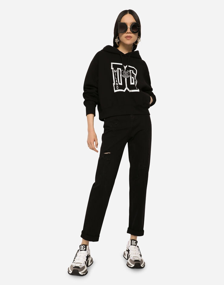 Jersey hoodie with DG print - 5