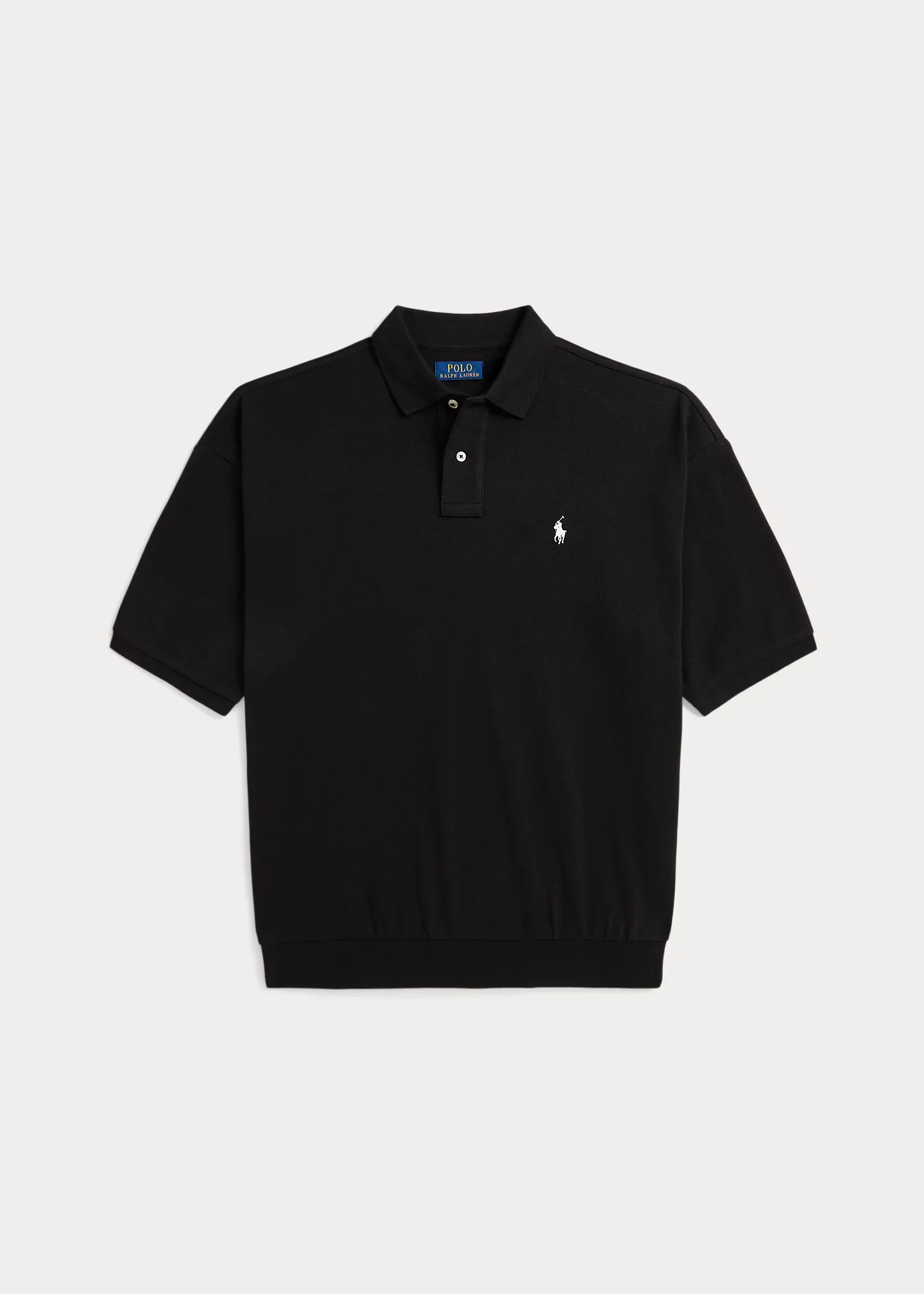 Relaxed Fit Mesh Polo Shirt - 1