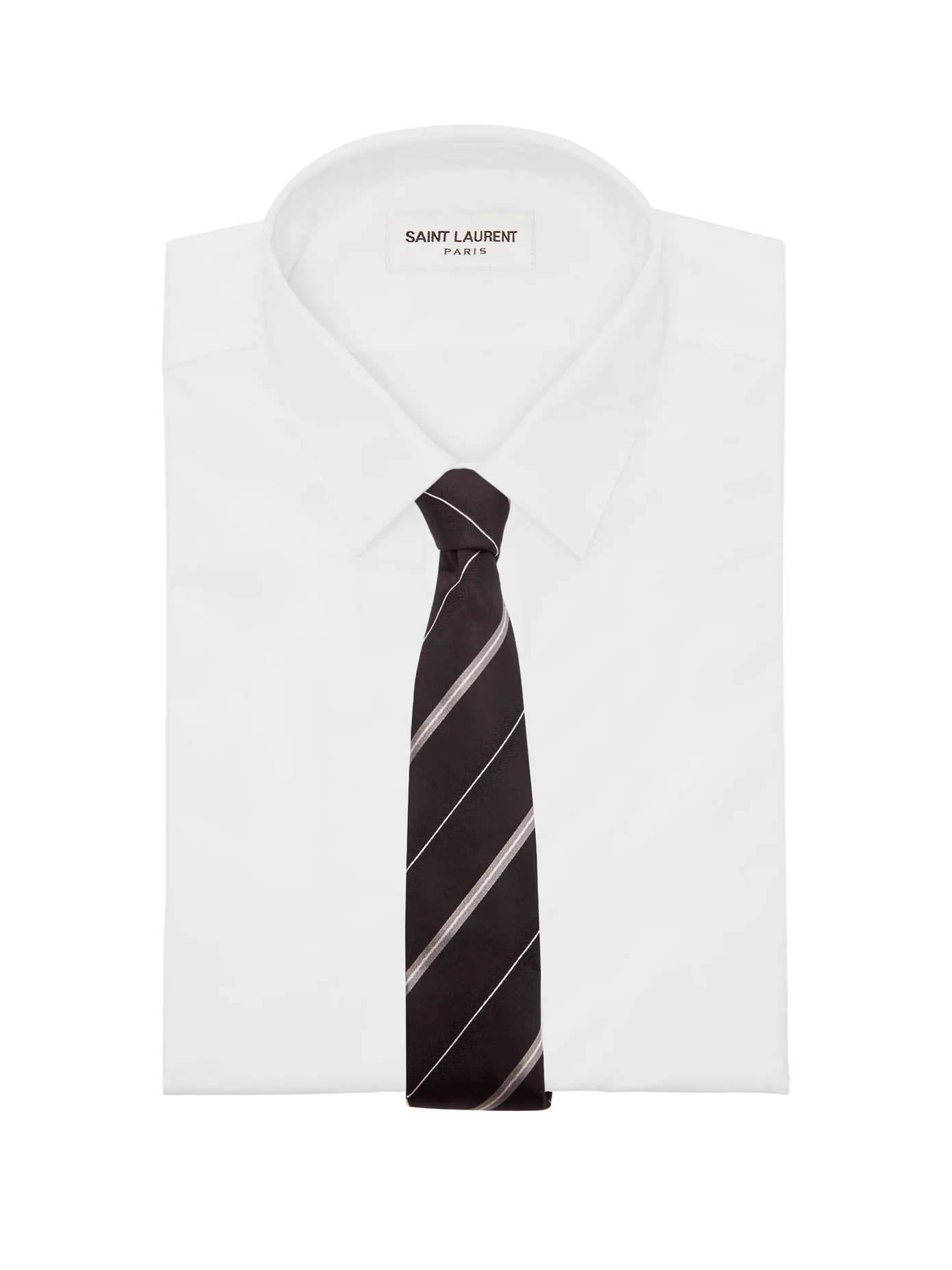 Shadow-striped silk-faille tie - 2