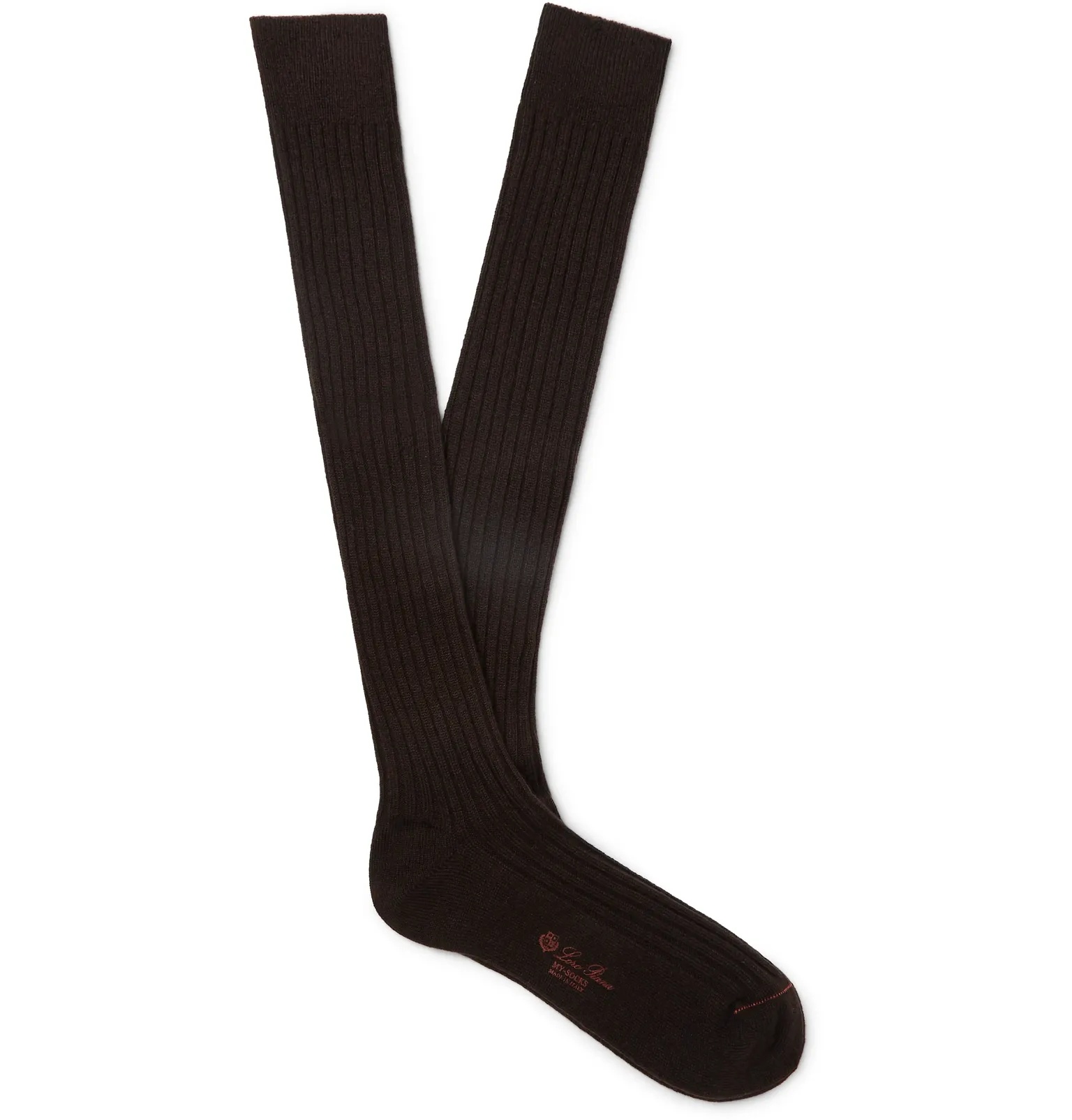 Ribbed Cashmere-Blend Over-the-Calf Socks - 3