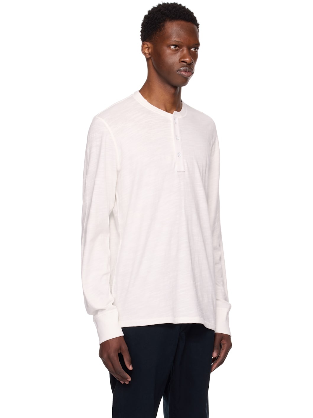 White Classic Flame Henley - 2